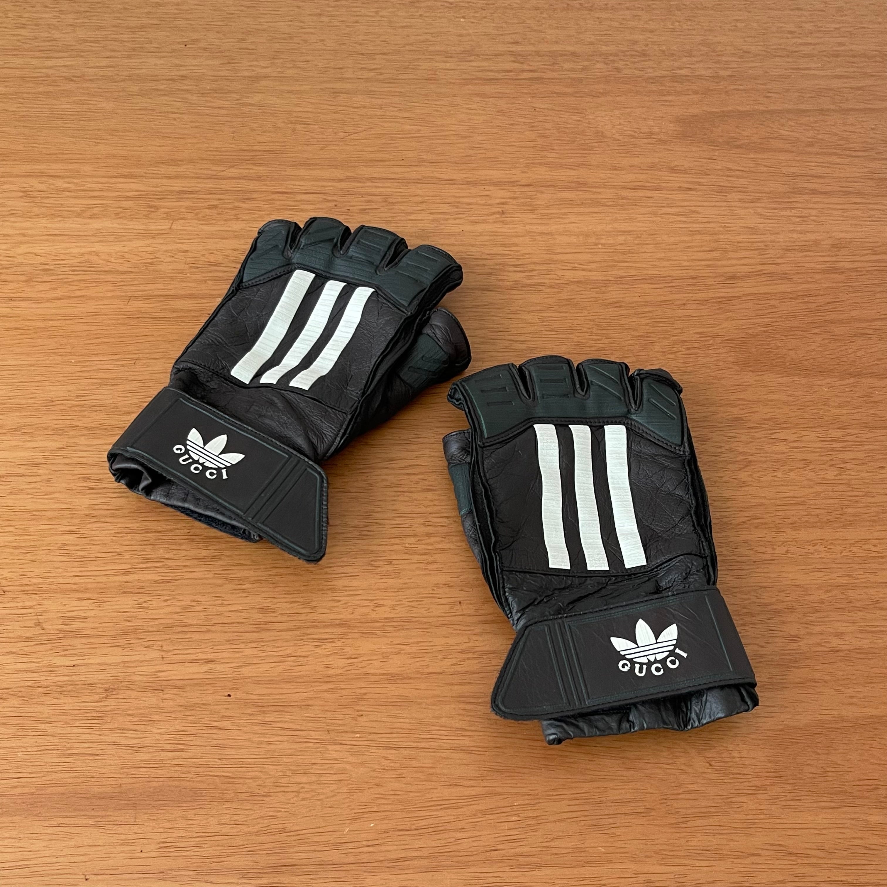 Gucci x Adidas Leather Gloves Bicolor