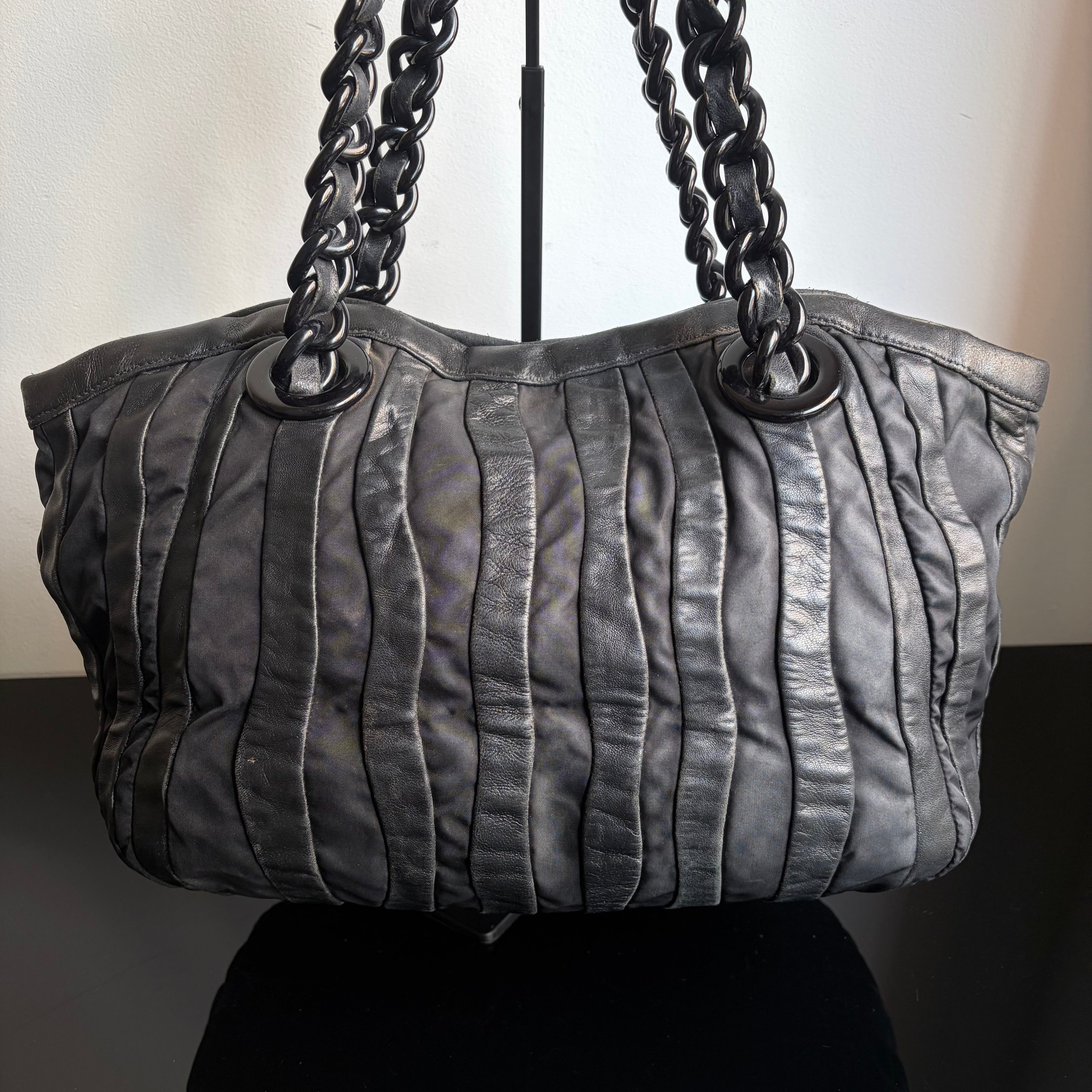 Prada Tessuto Waves Tote Bag