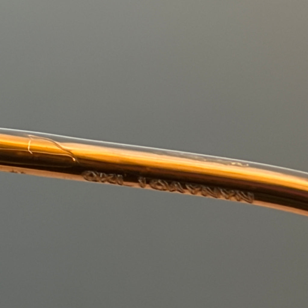 Gucci Gold Plated Bamboo Aviator Sunglasses