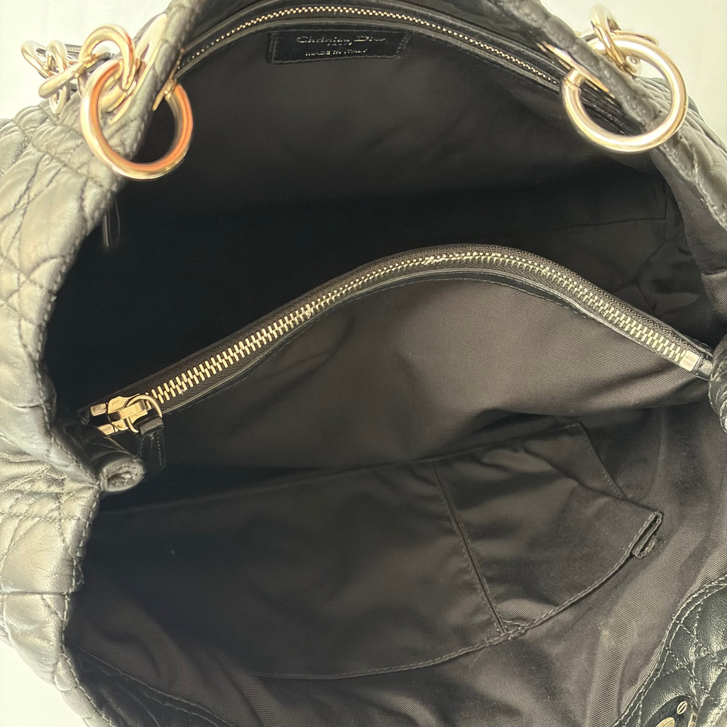 Christian Dior Soft Shopping Tote Cannage