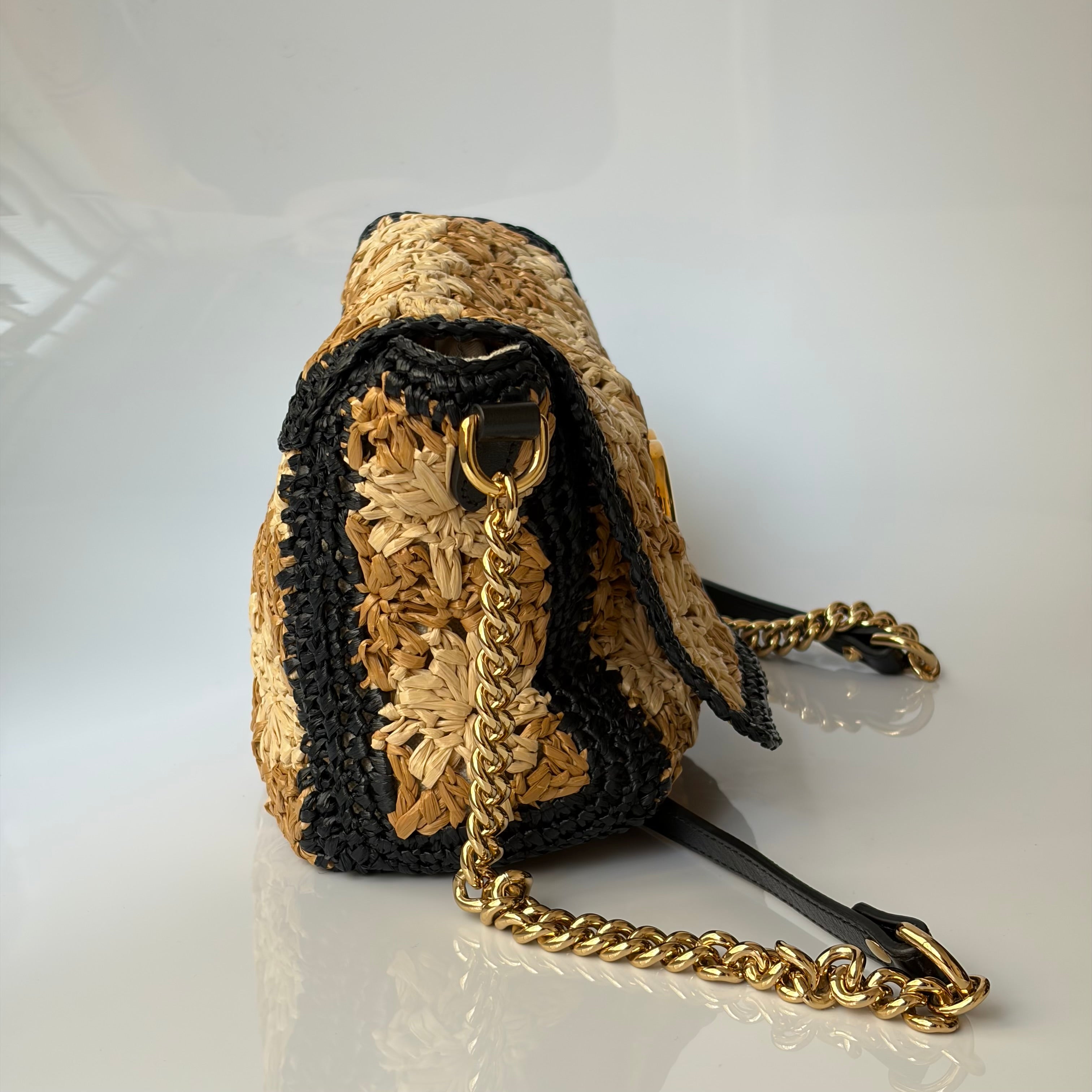 Gucci Marmont Raffia Bag
