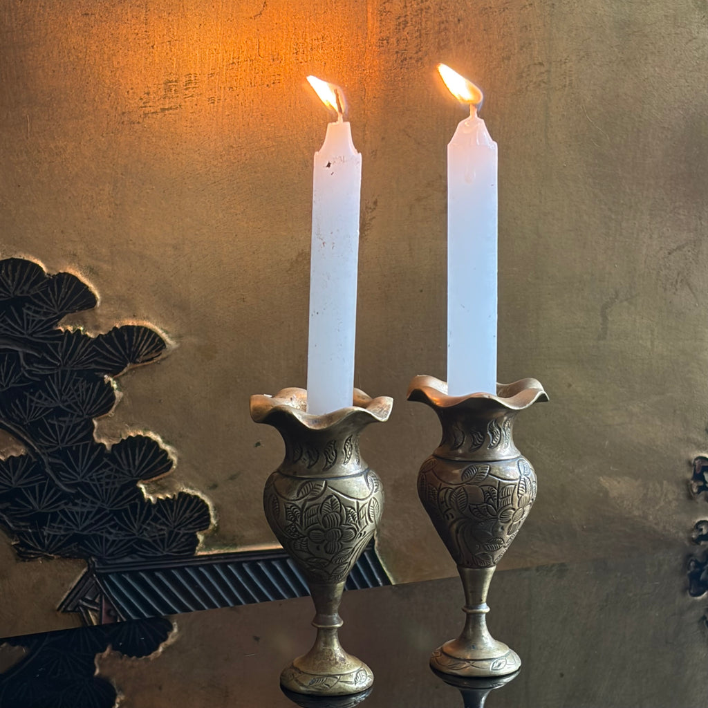 Brass Vintage Candle Holder
