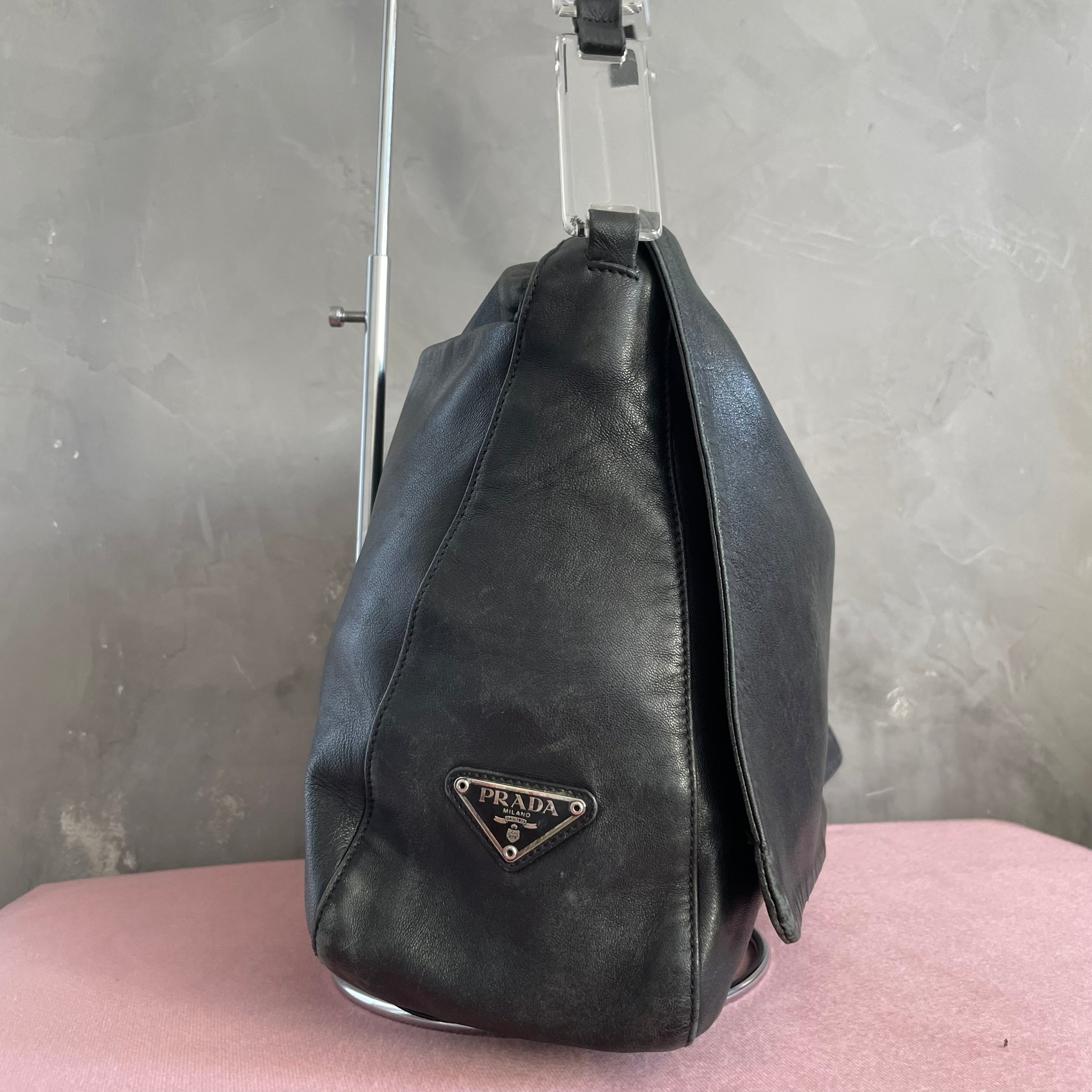 Prada Leather Acrylic Shoulder Bag
