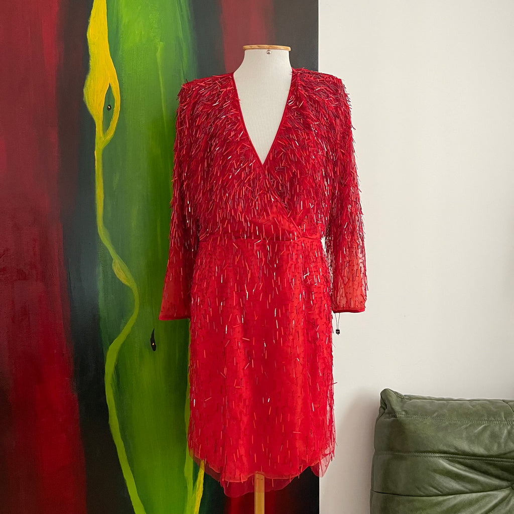 Emporio Armani F/W 2019 Red Sequin Dress
