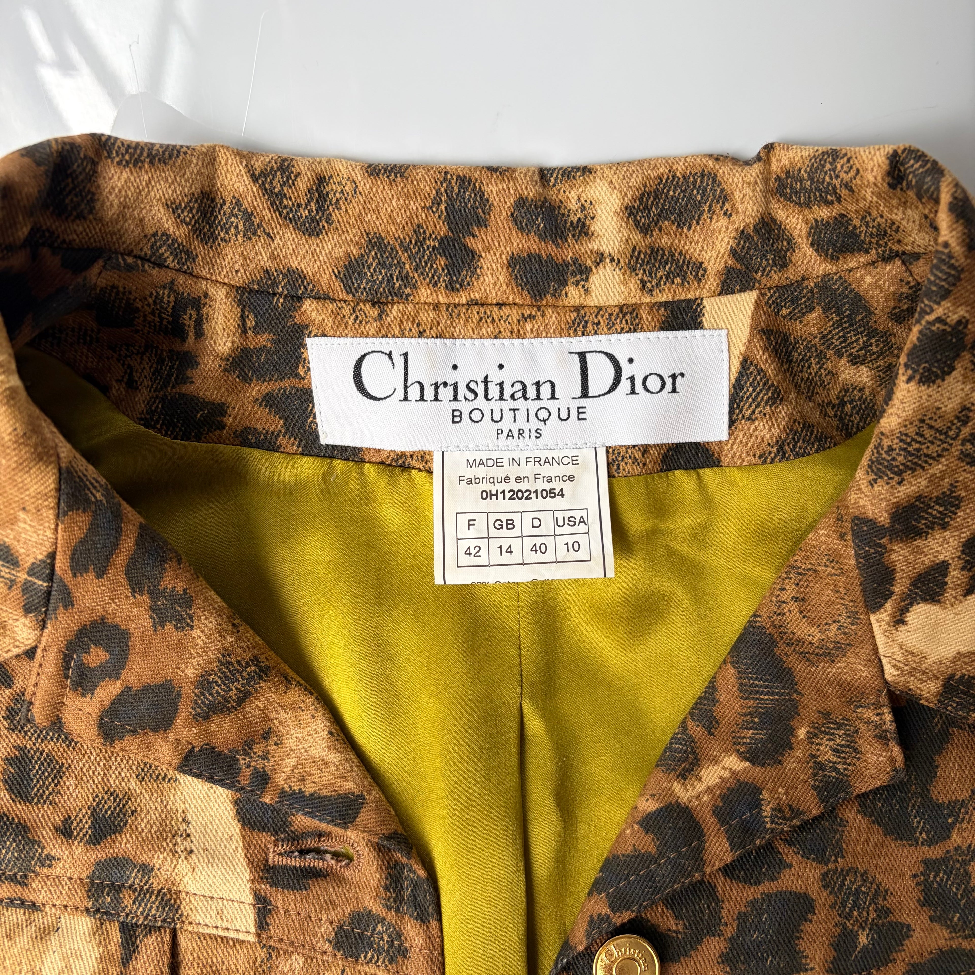 Christian Dior by John Galliano S/S 2000  Leopard Jacket