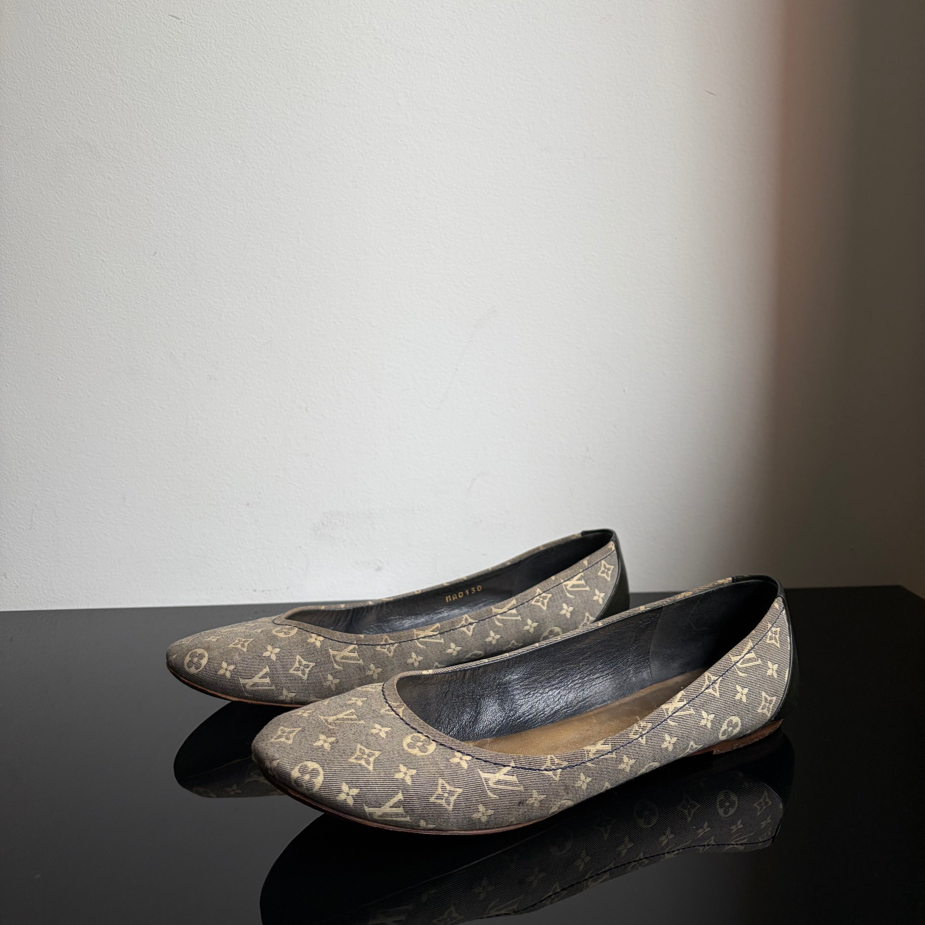 Louis Vuitton Canvas Mini Lin Monogram Flats
