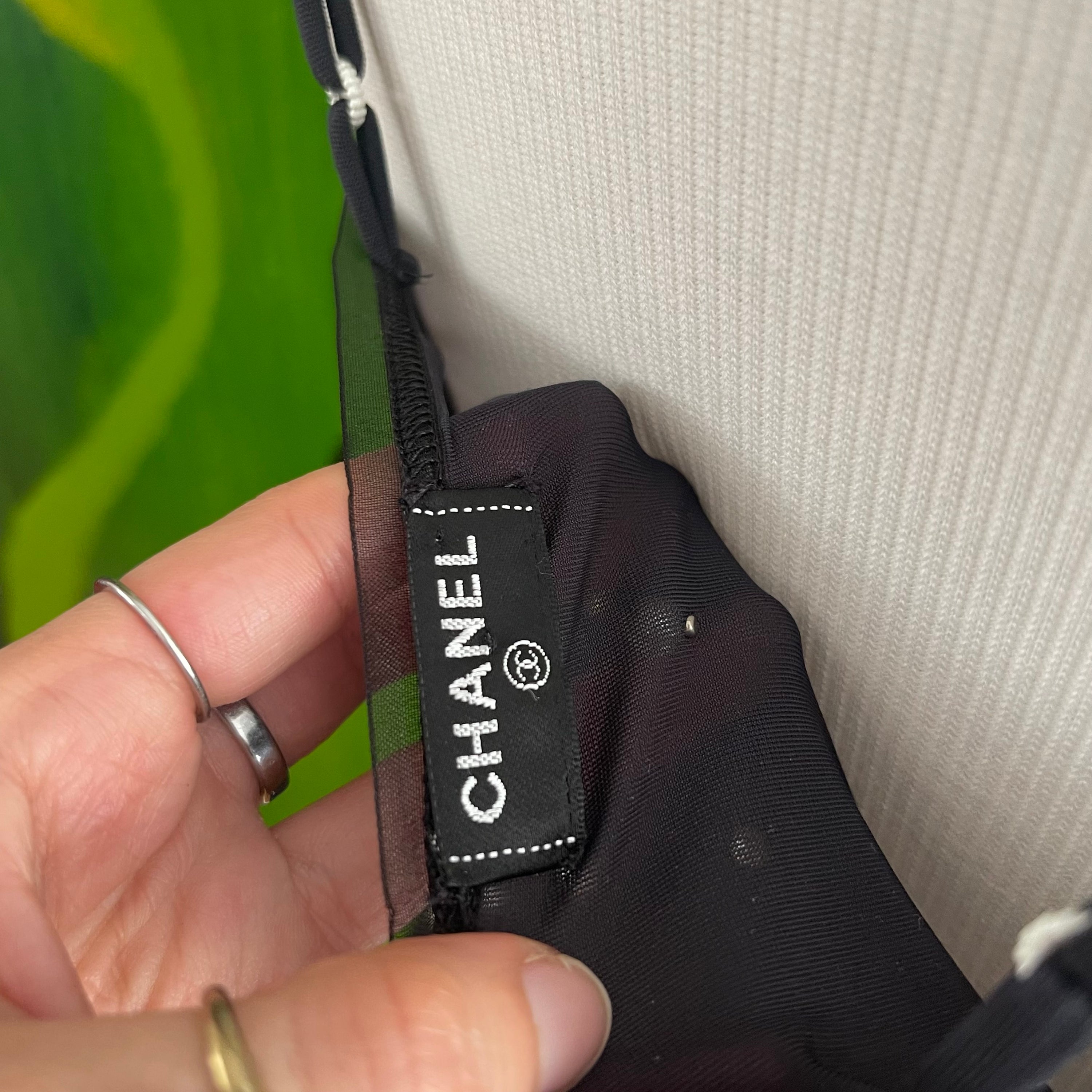 Chanel Black Pearl Embellished Tank Top