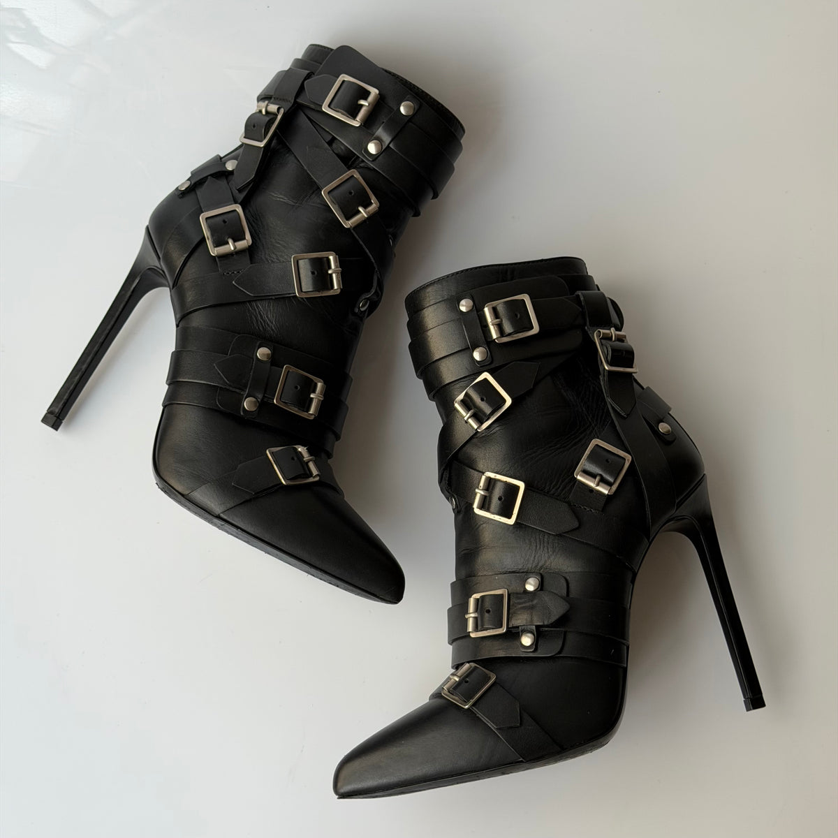 Saint Laurent by Hedi Slimane 2013 Buckled Boots