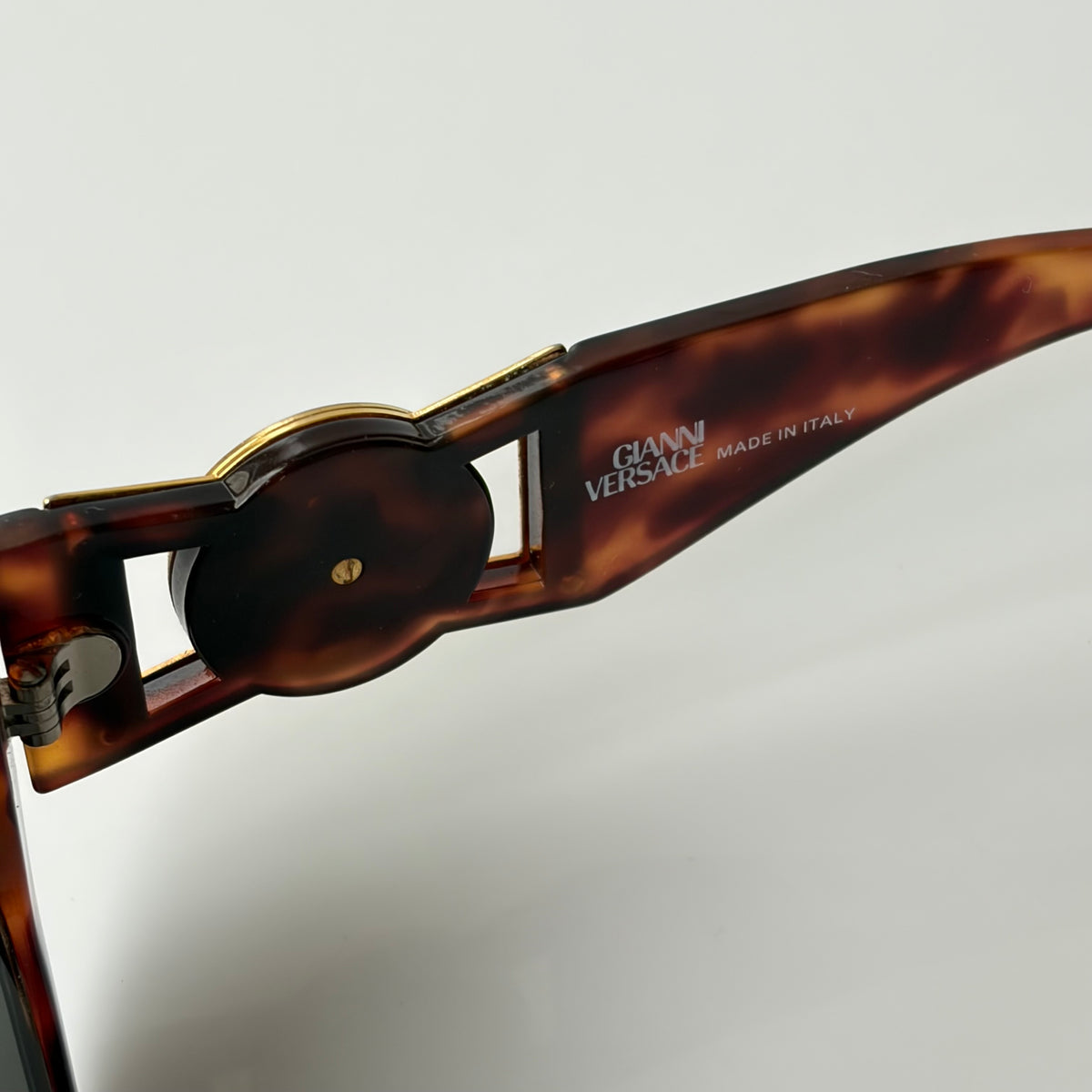 Gianni Versace 90s Medusa Tortoise Sunglasses