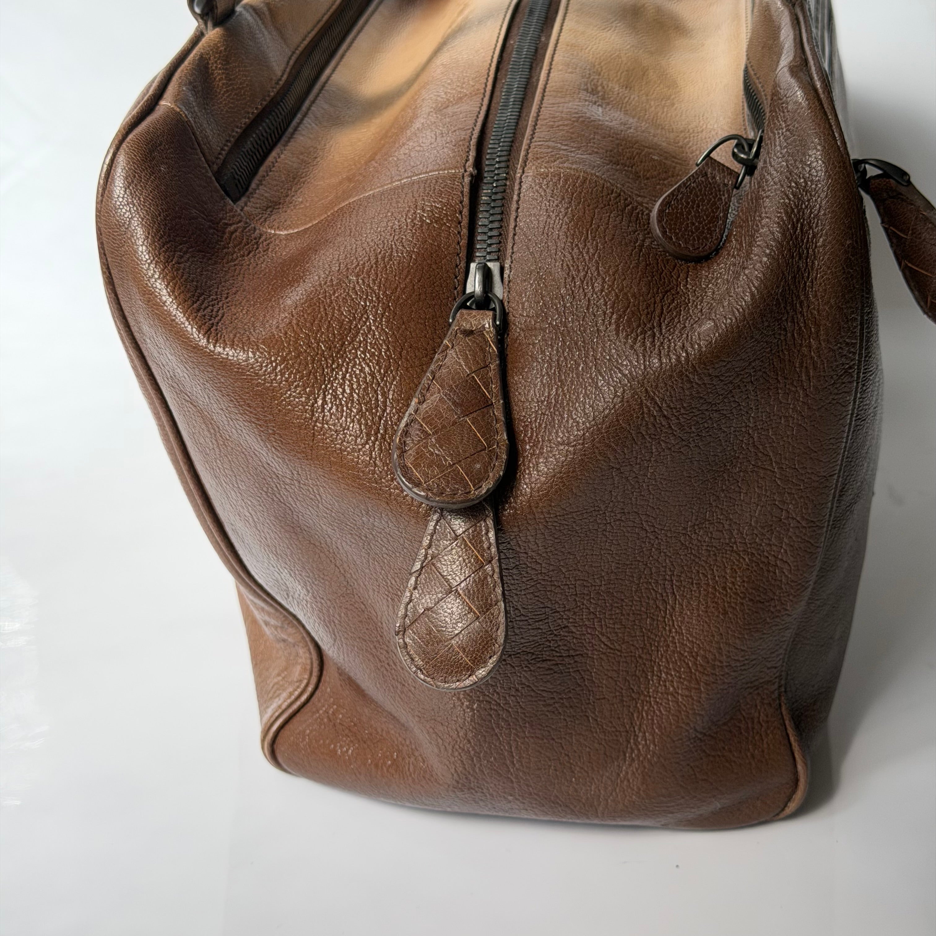 Bottega Veneta Brown Ombre Leather Brera Bowler Bag