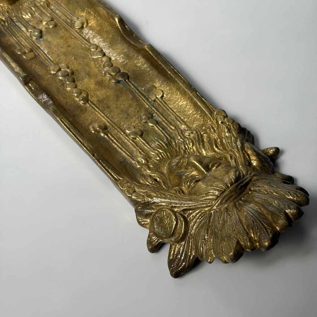 Native American Chief Bronze Ashtray