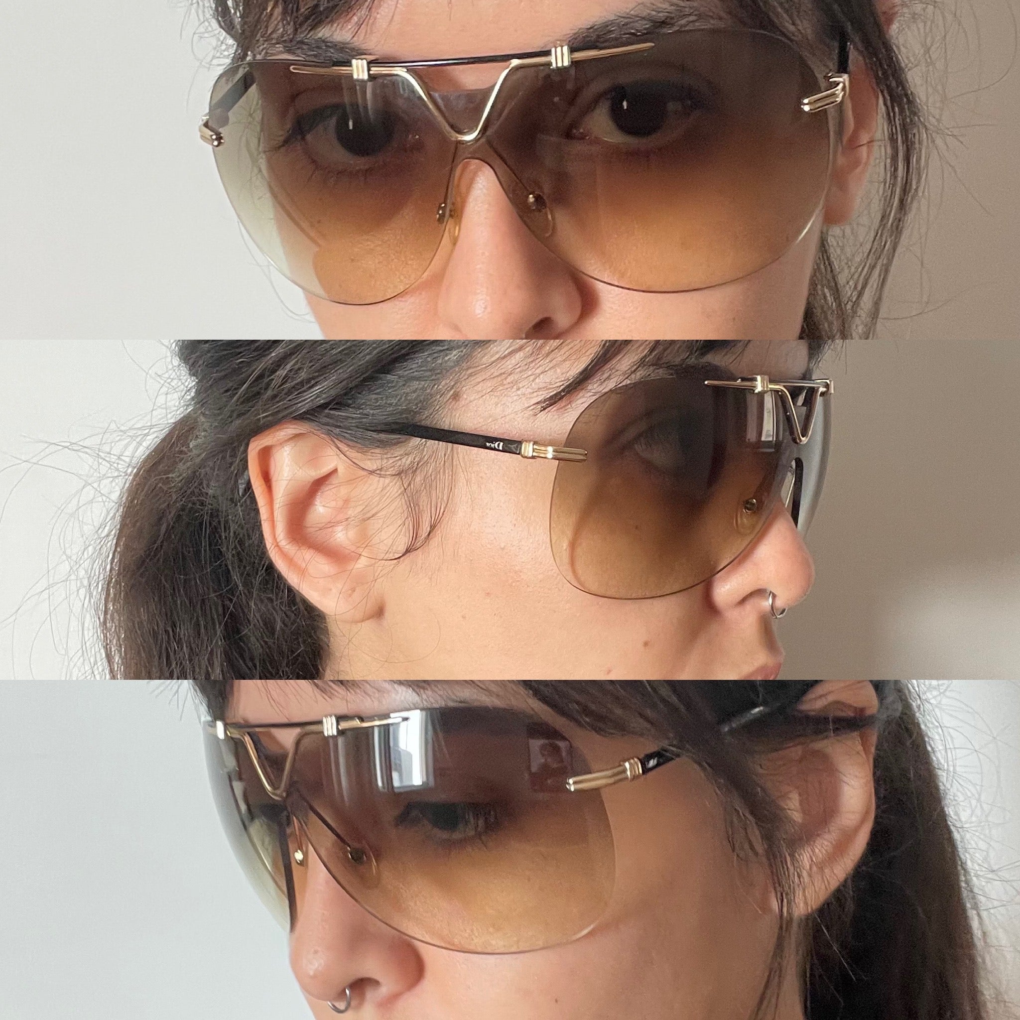 Christian Dior 90s Aviador Mask Sunglasses