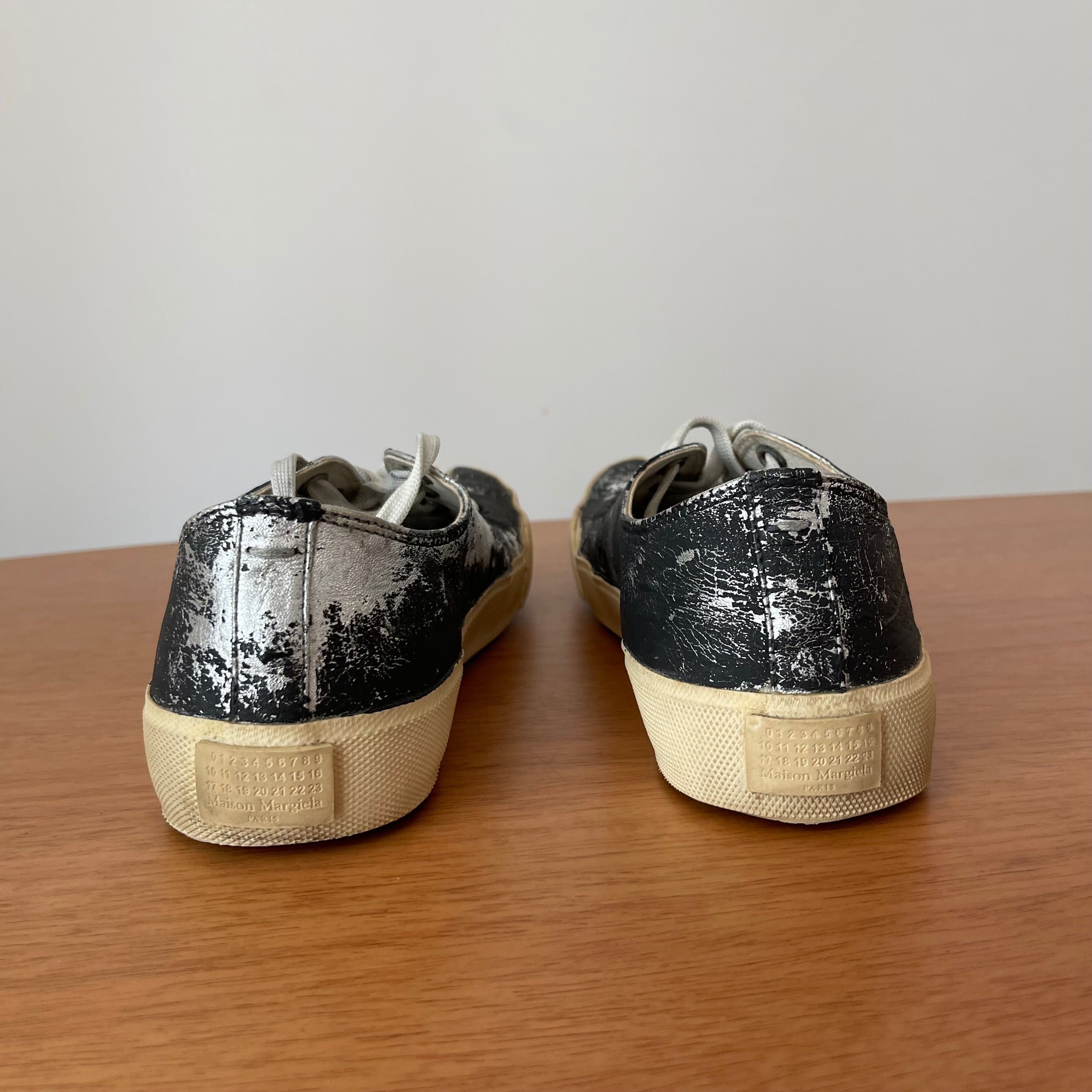 Maison Margiela Painted Leather Tabi Sneakers