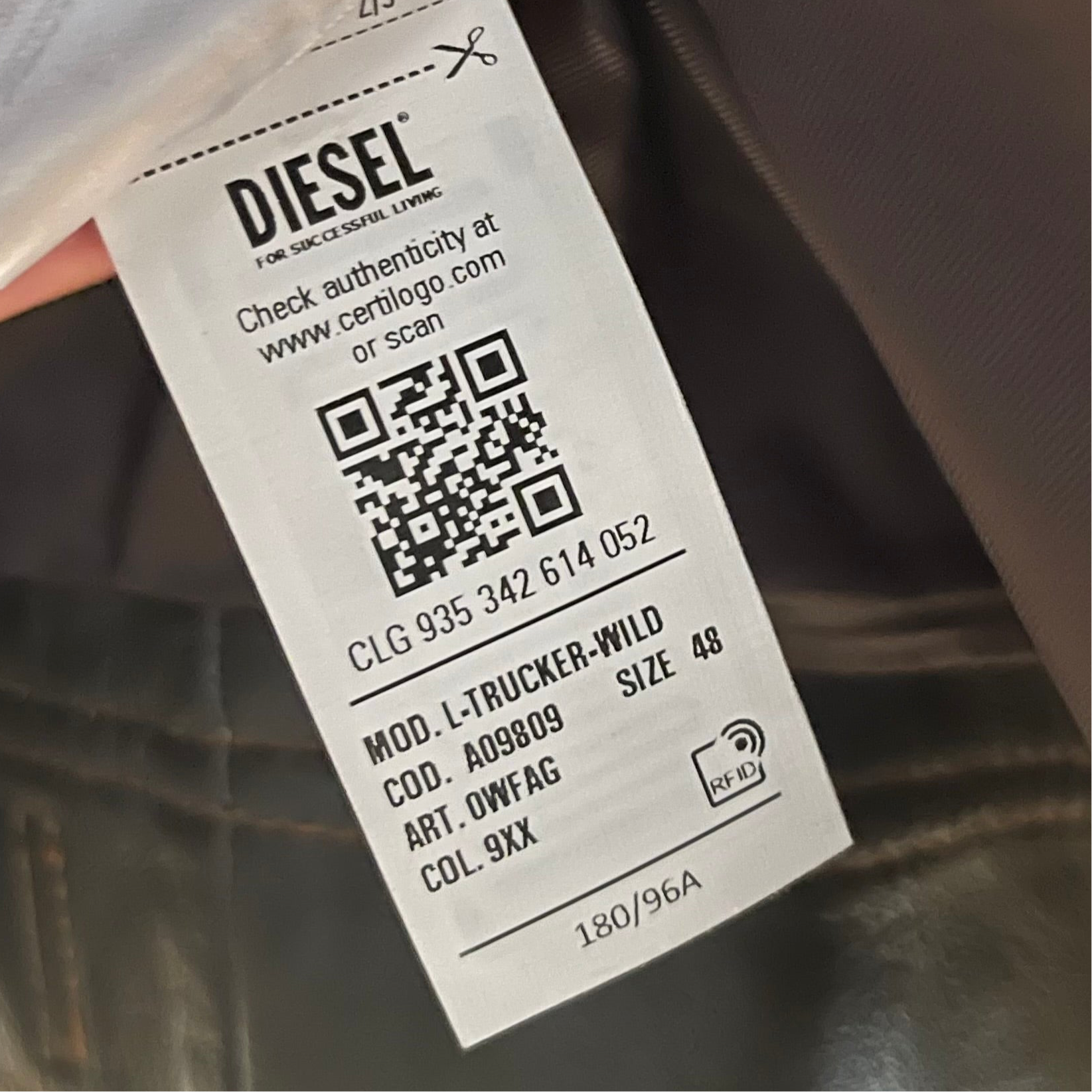 Diesel Distressed Leather Biker Jacket