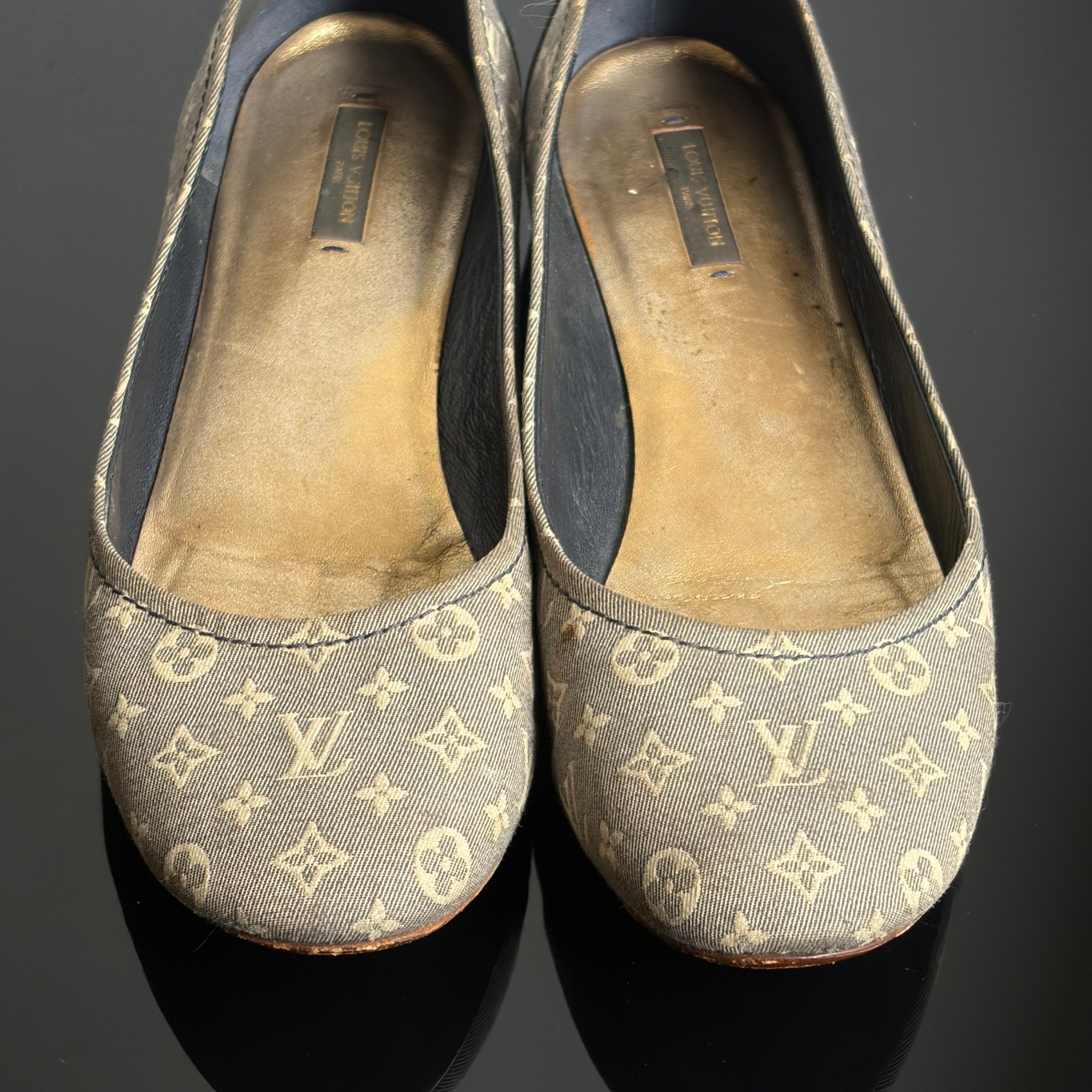 Louis Vuitton Canvas Mini Lin Monogram Flats