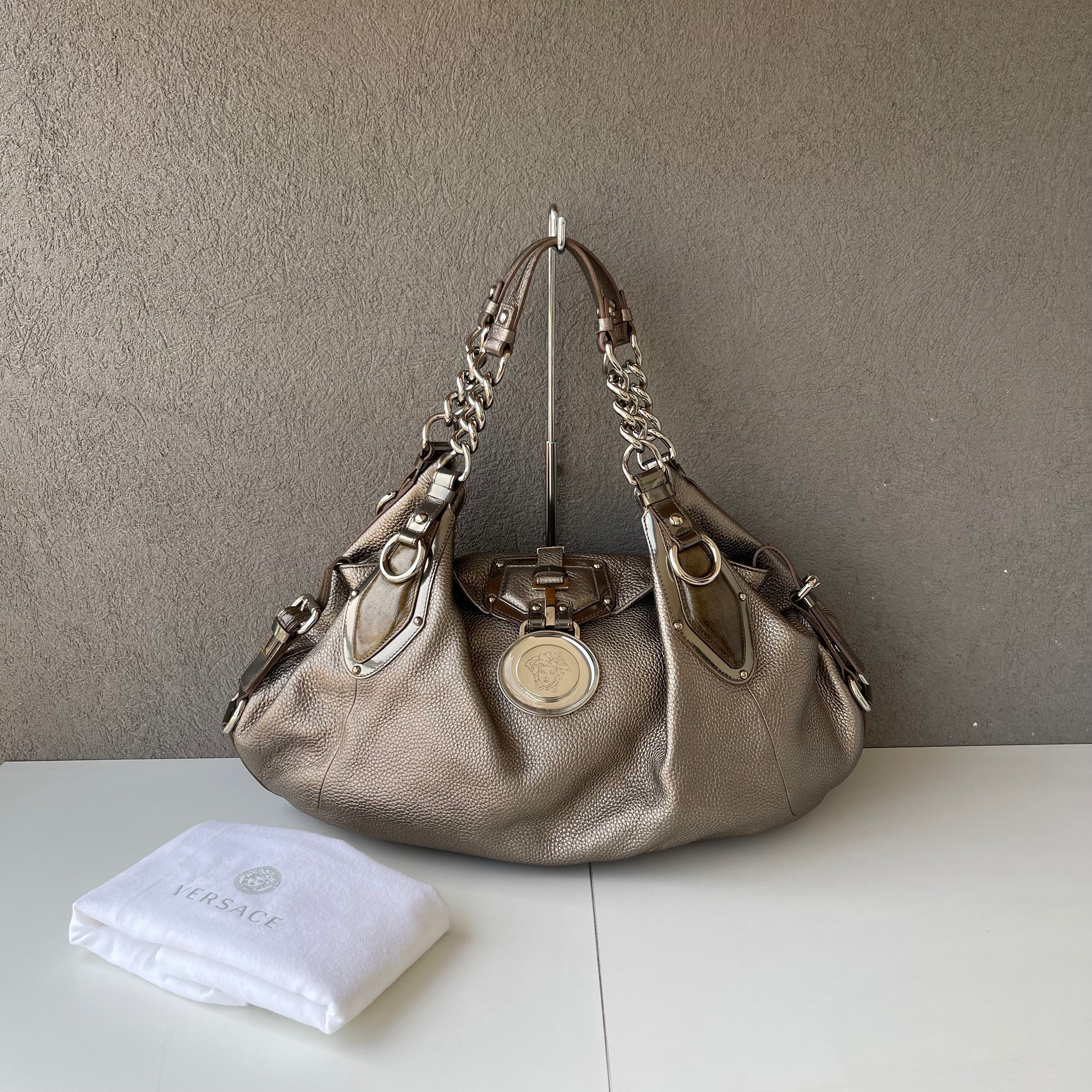 Versace Metallic Shoulder Bag
