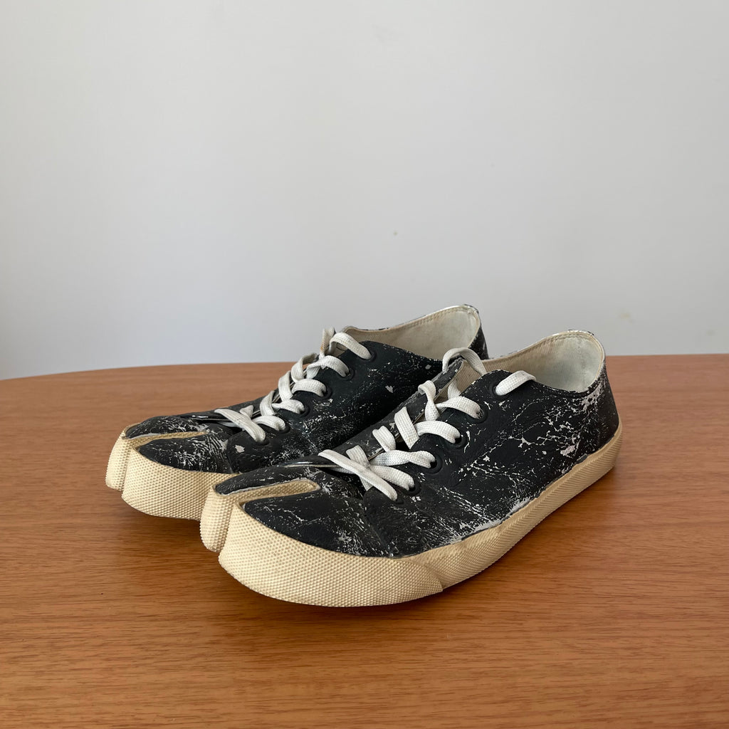 Maison Margiela Painted Leather Tabi Sneakers
