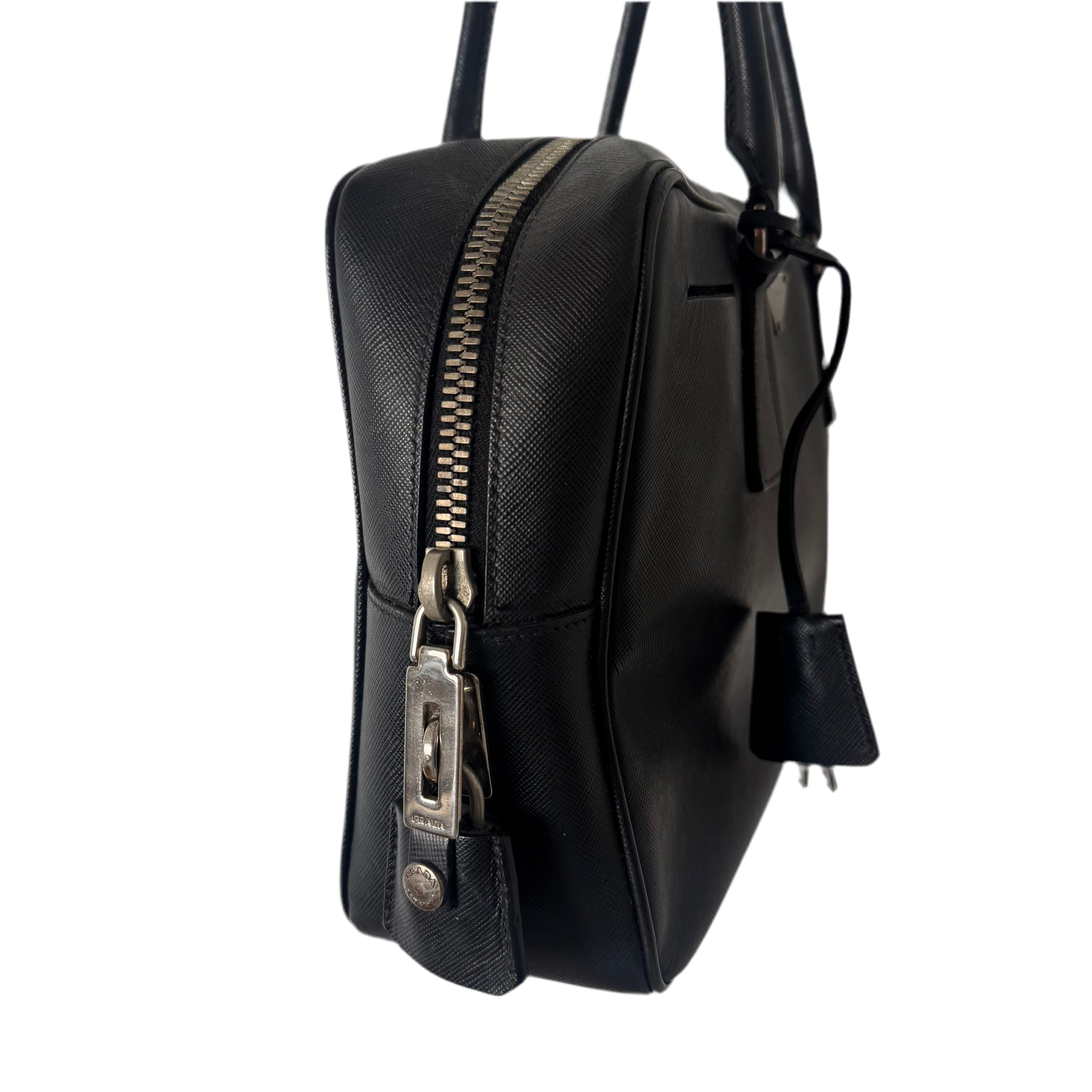 Prada Bauletto Saffiano Leather Bag