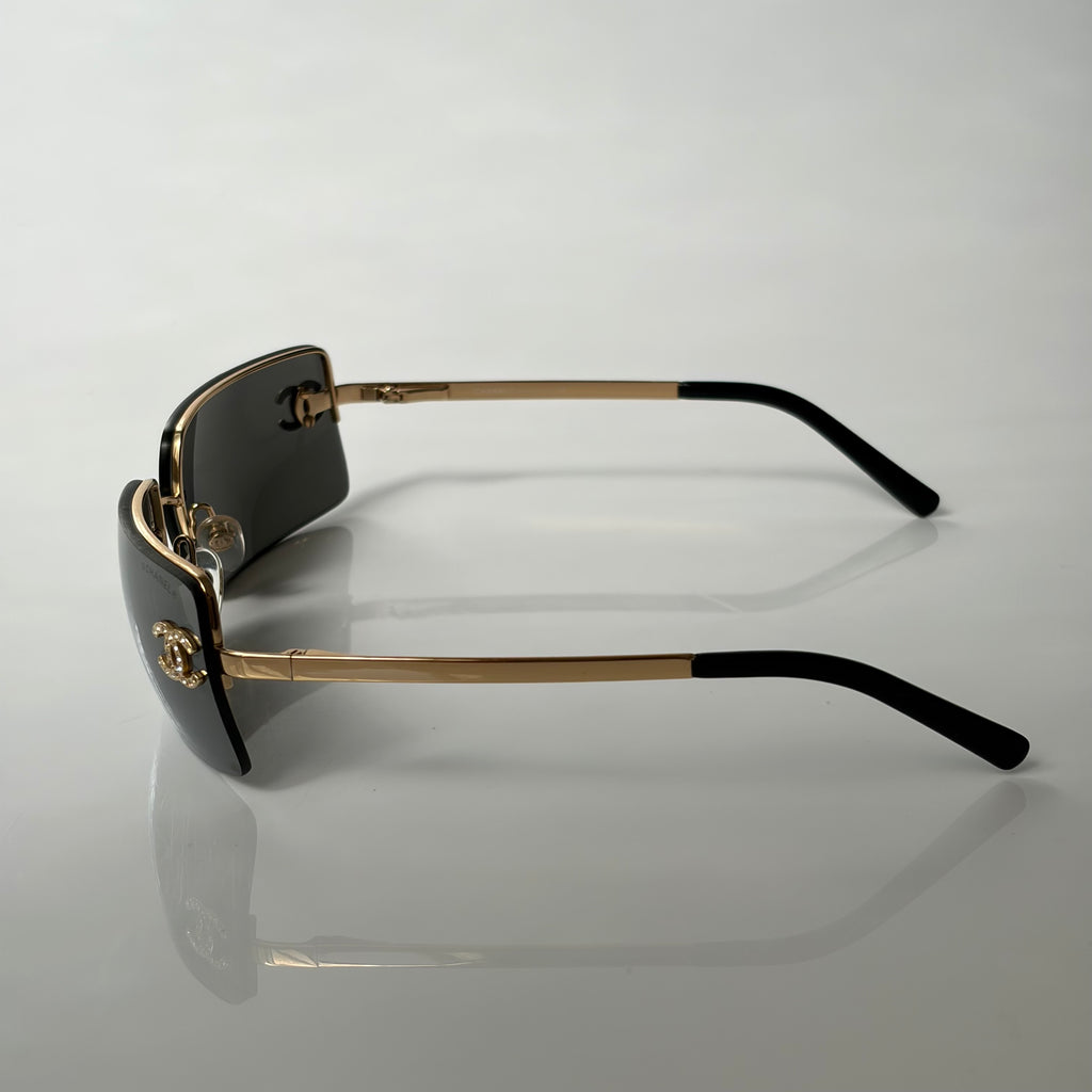 Chanel 4104 Strass Golden Sunglasses