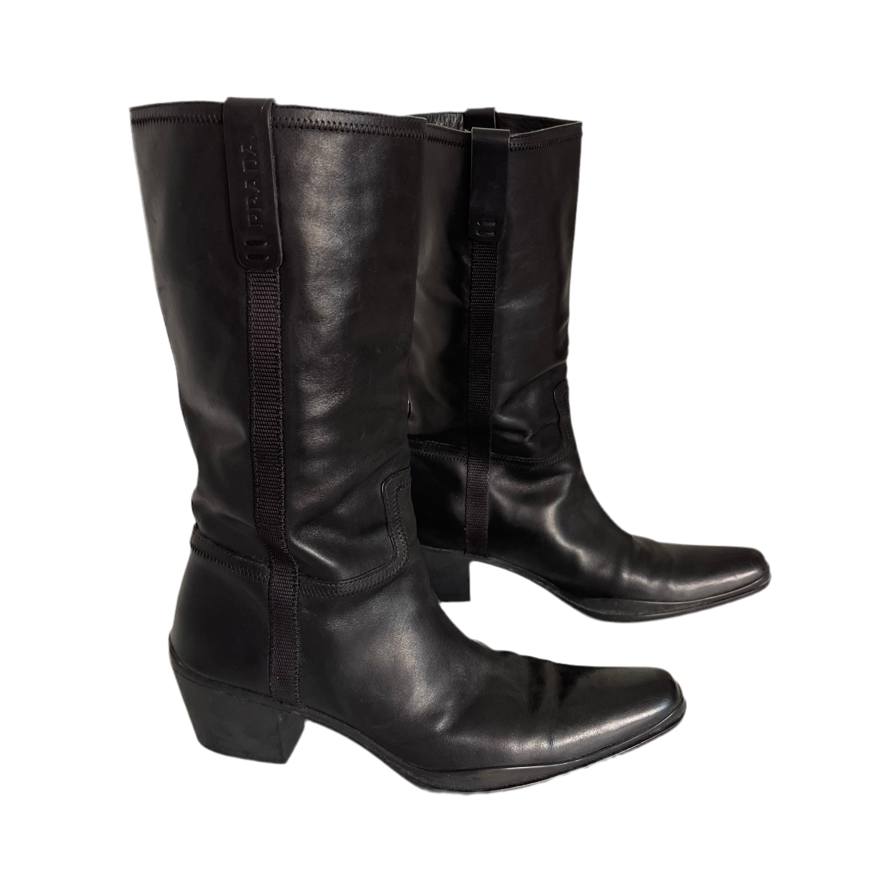 Prada Western Leather Boots