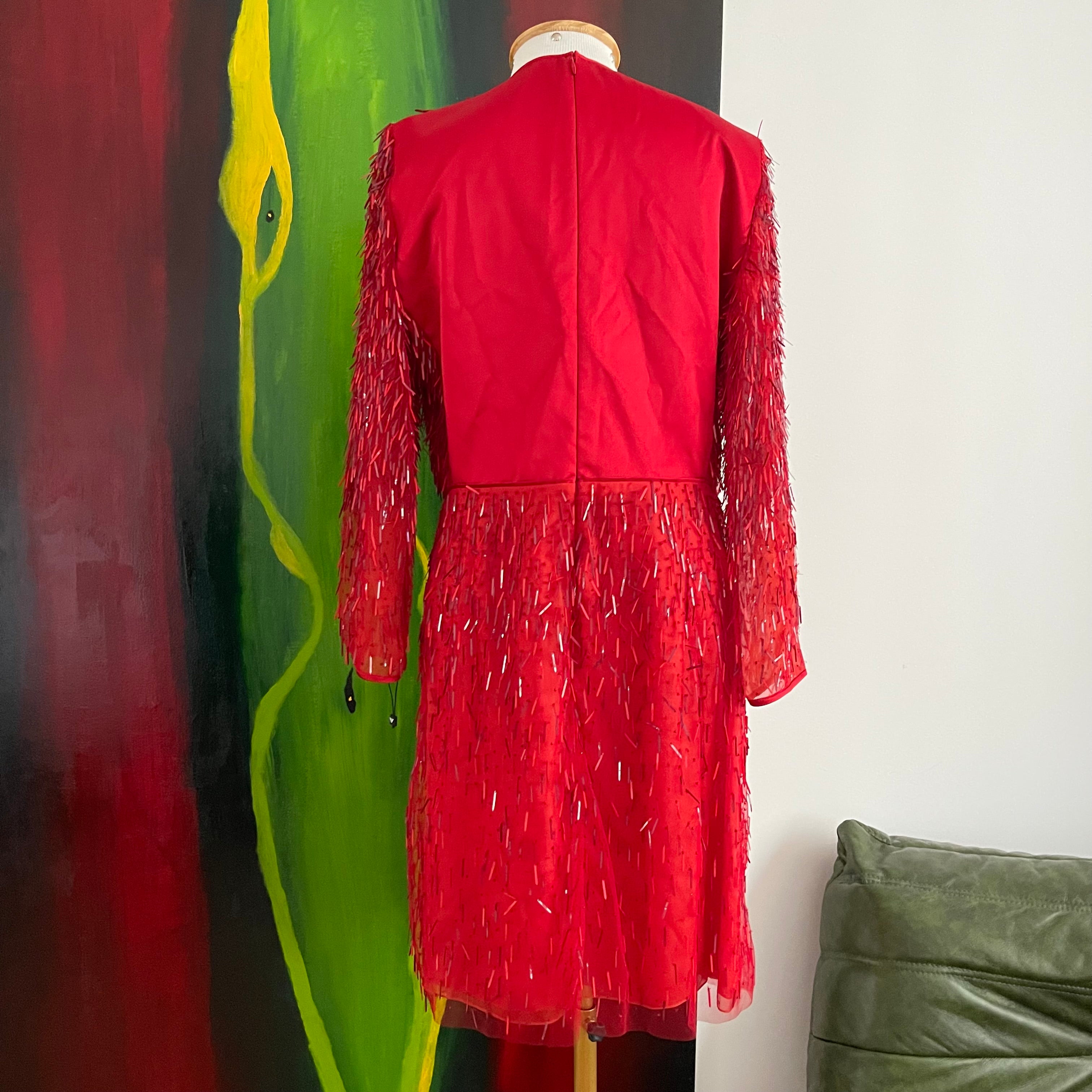 Emporio Armani F/W 2019 Red Sequin Dress