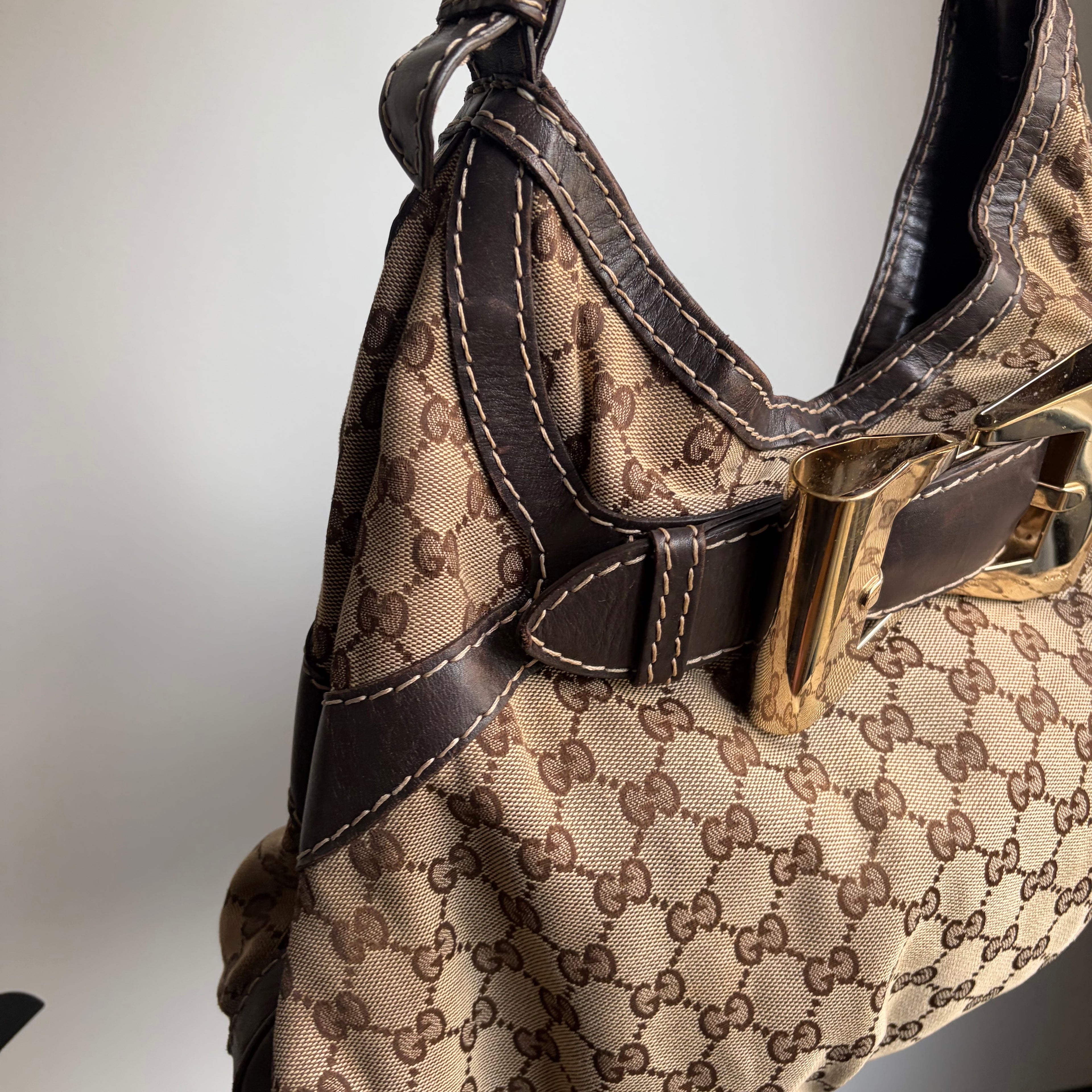 Gucci Monogram Queen Hobo Bag