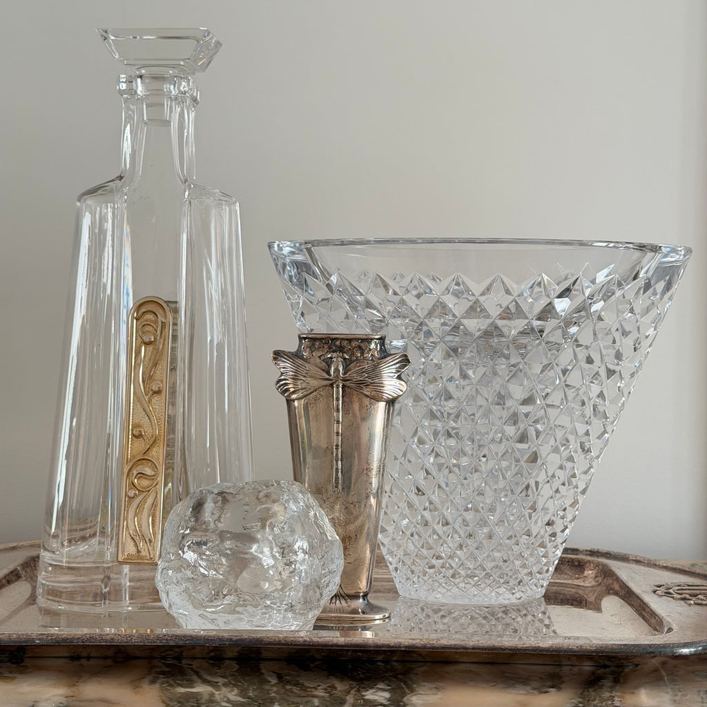Crystal Diamond-Cut Vase