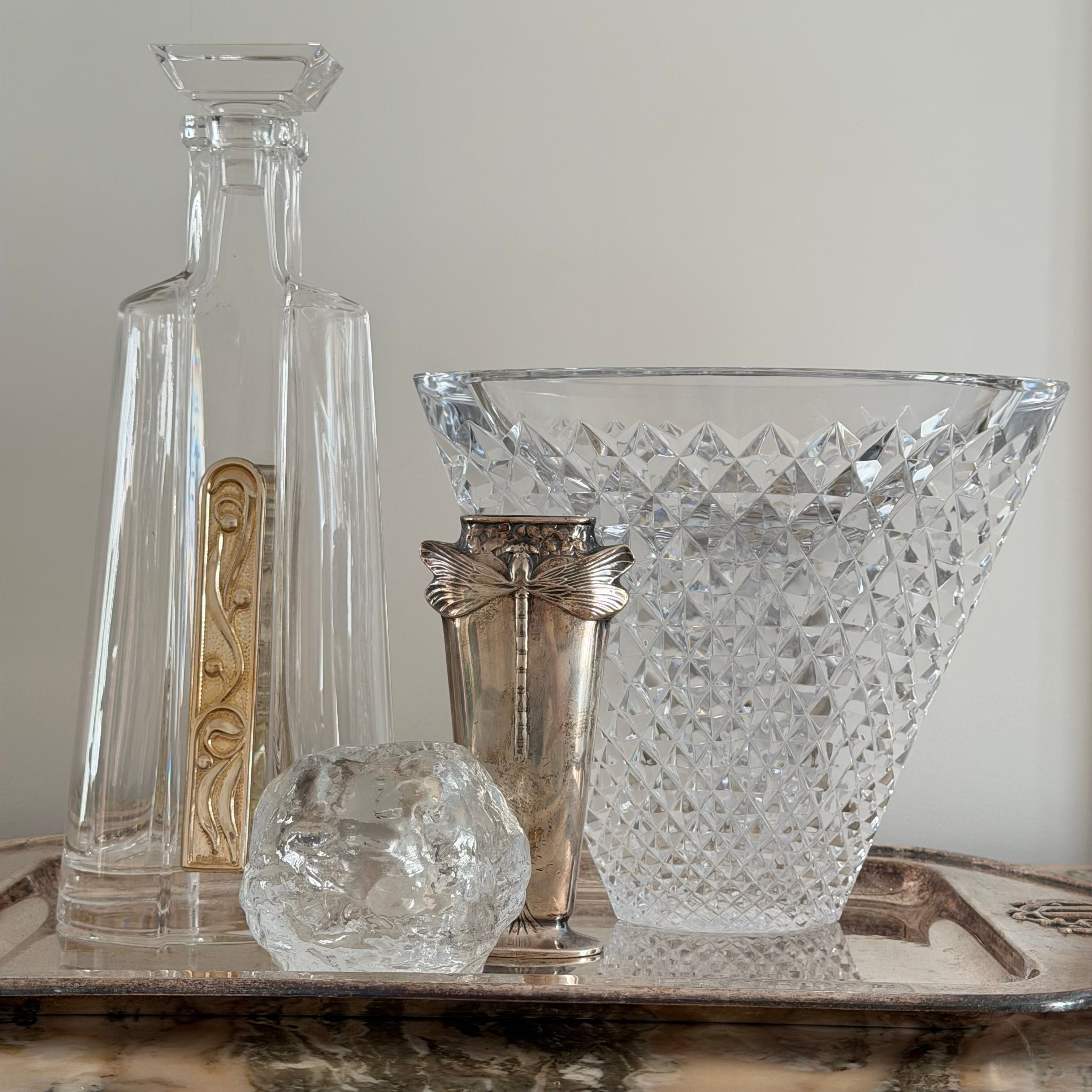 Crystal Diamond-Cut Vase