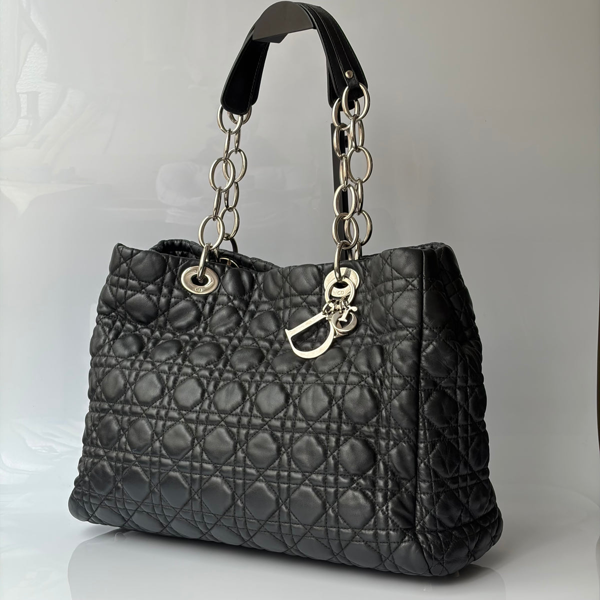 Christian Dior Soft Shopping Tote Cannage