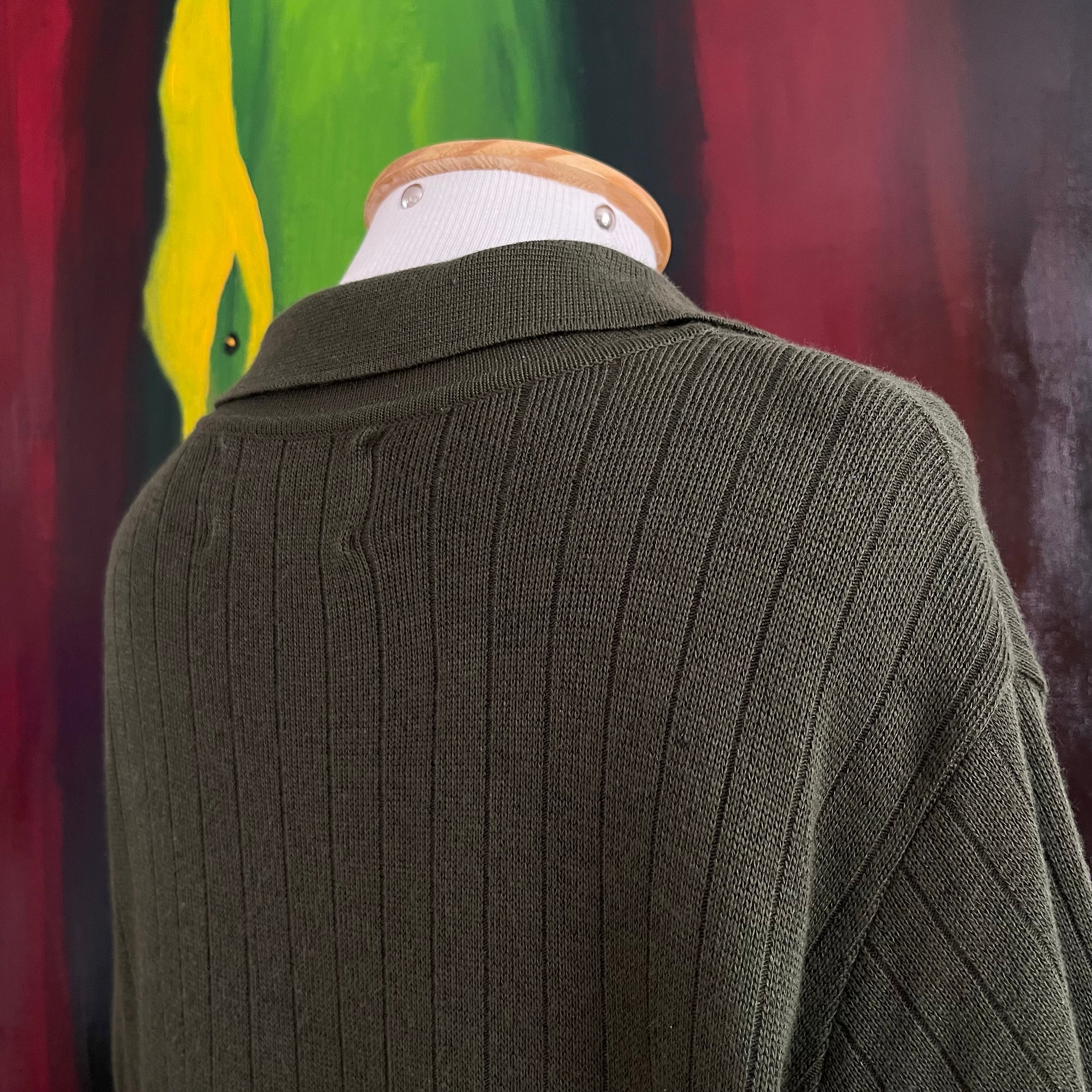 Misci Polo Tricot Canelada Verde Militar