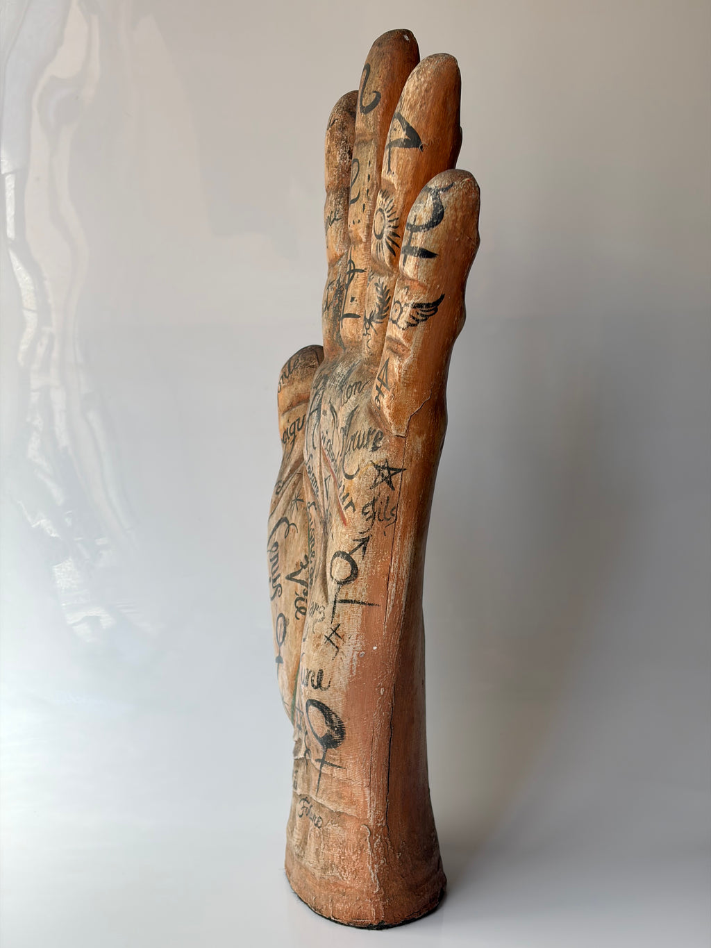Palmistry Hand Wood Sculpture
