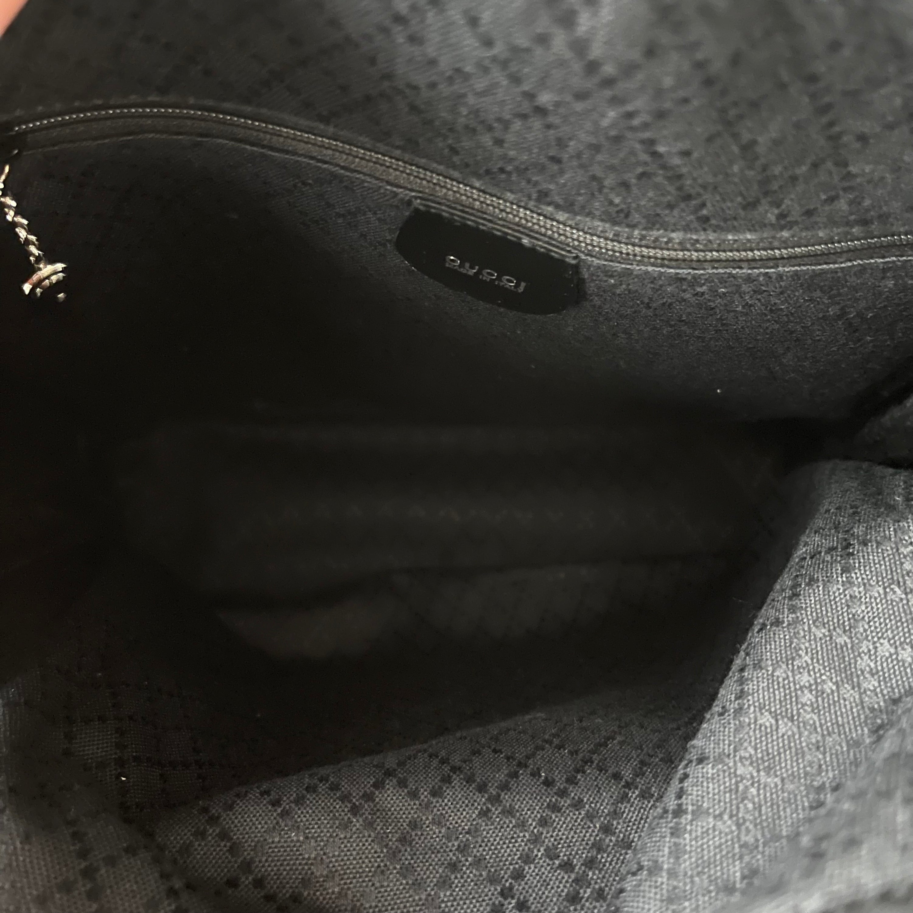 Gucci Bamboo Sling Patent Leather Backpack