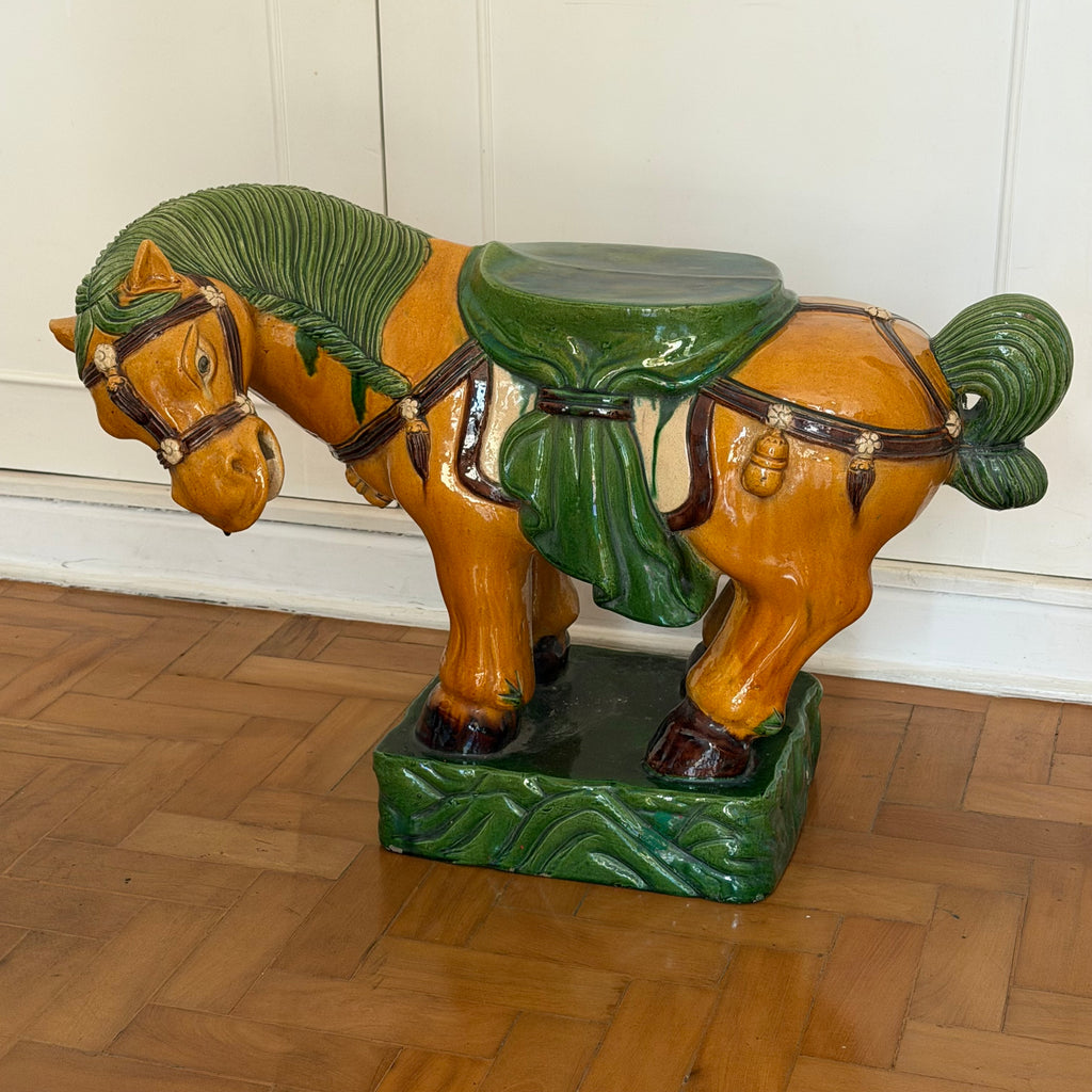 Sancai Horse Garden Seat (APENAS SP CAPITAL)
