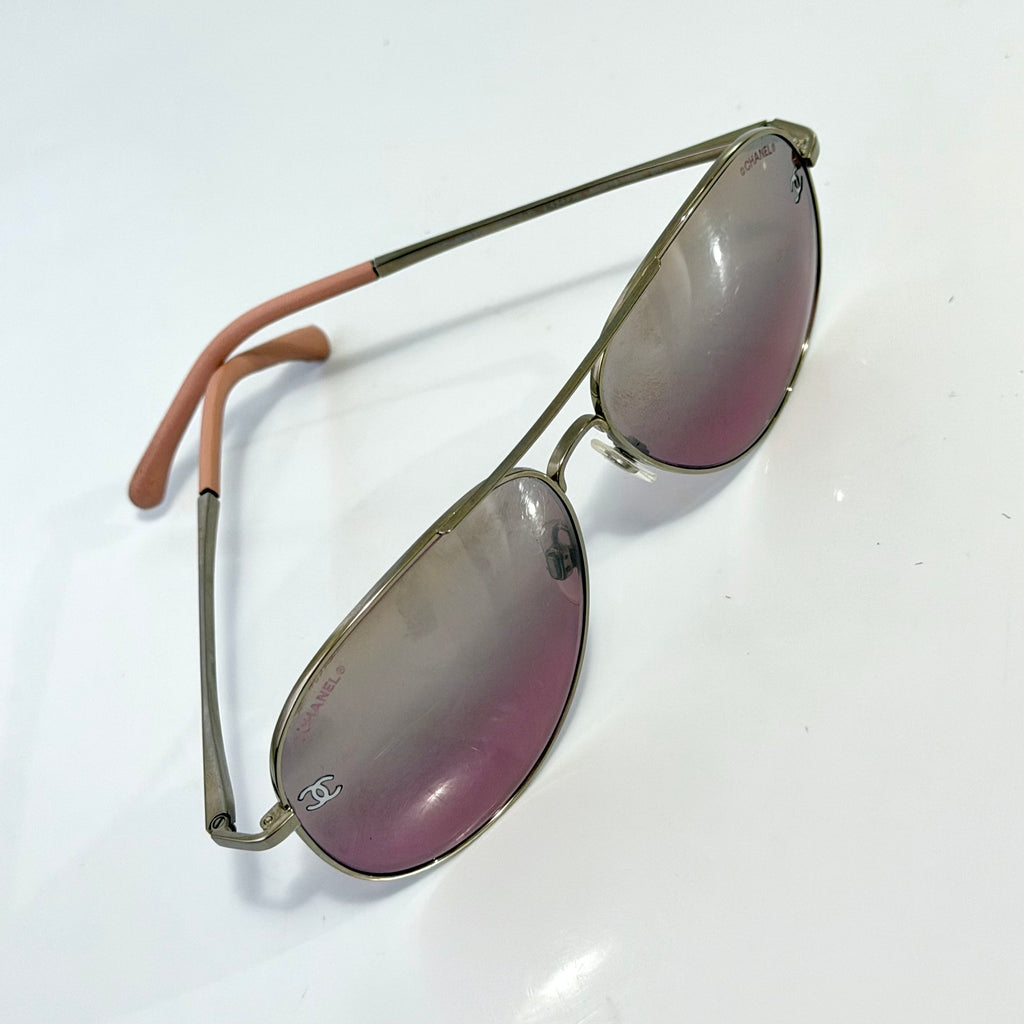 Chanel Pink Aviator Sunglasses
