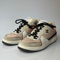 Chanel Pink Grid Sneakers