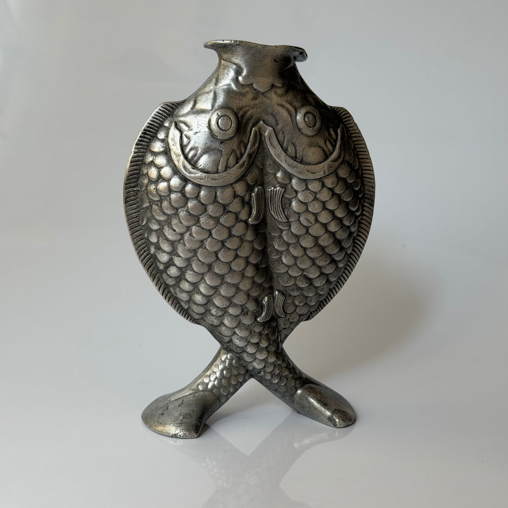 Christofle 1950s Deux Poissons Vase
