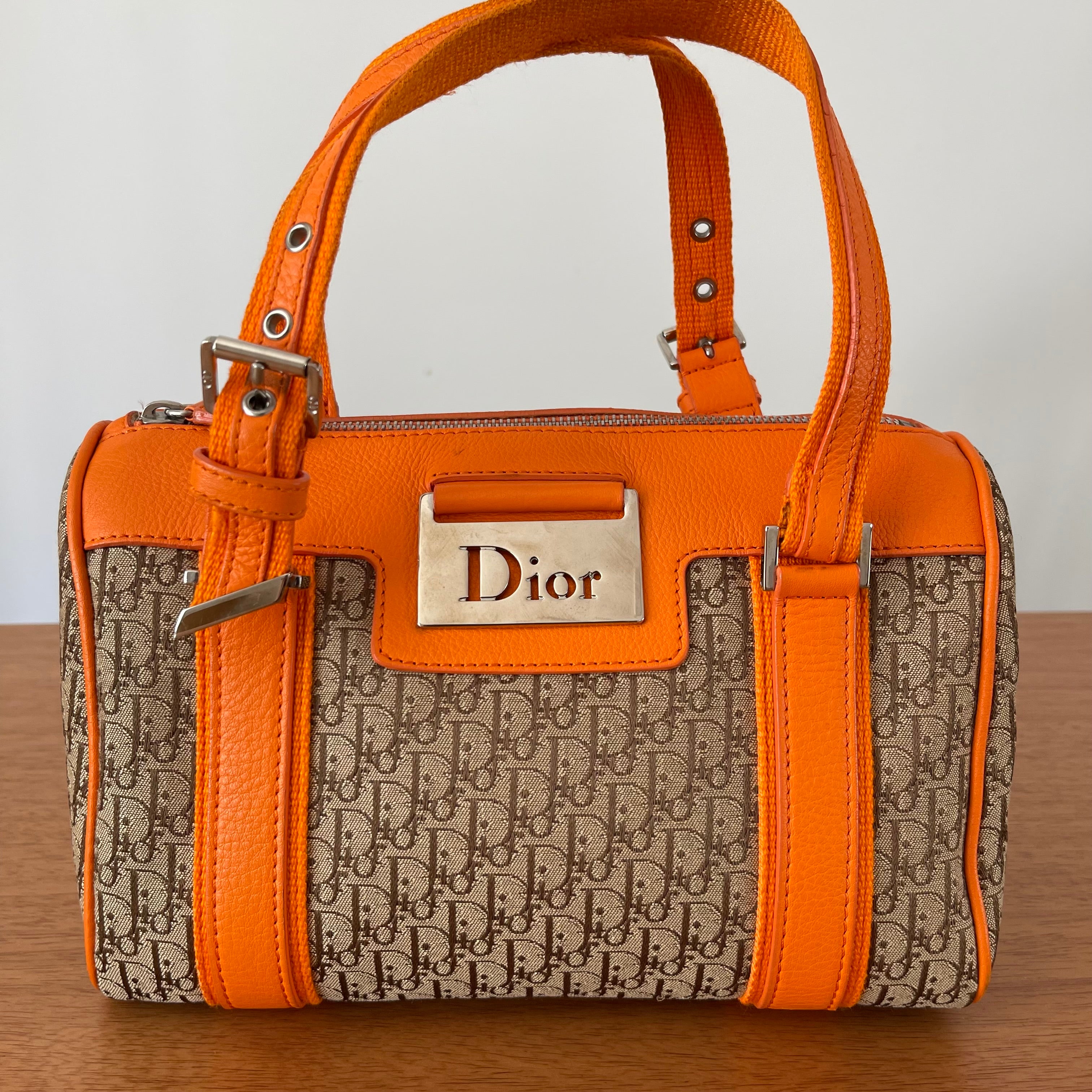 Christian Dior Small Boston Canvas  Diorissimo