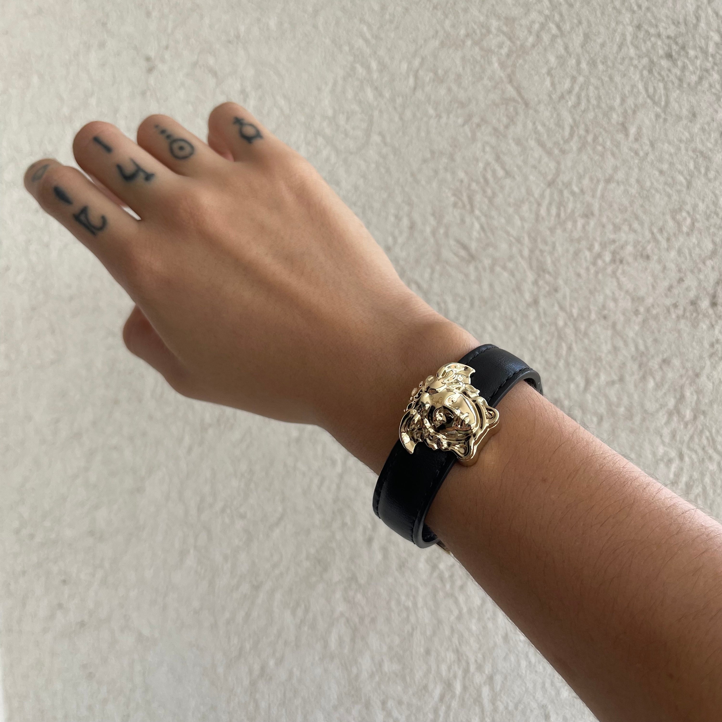 Versace Medusa Leather Bracelet