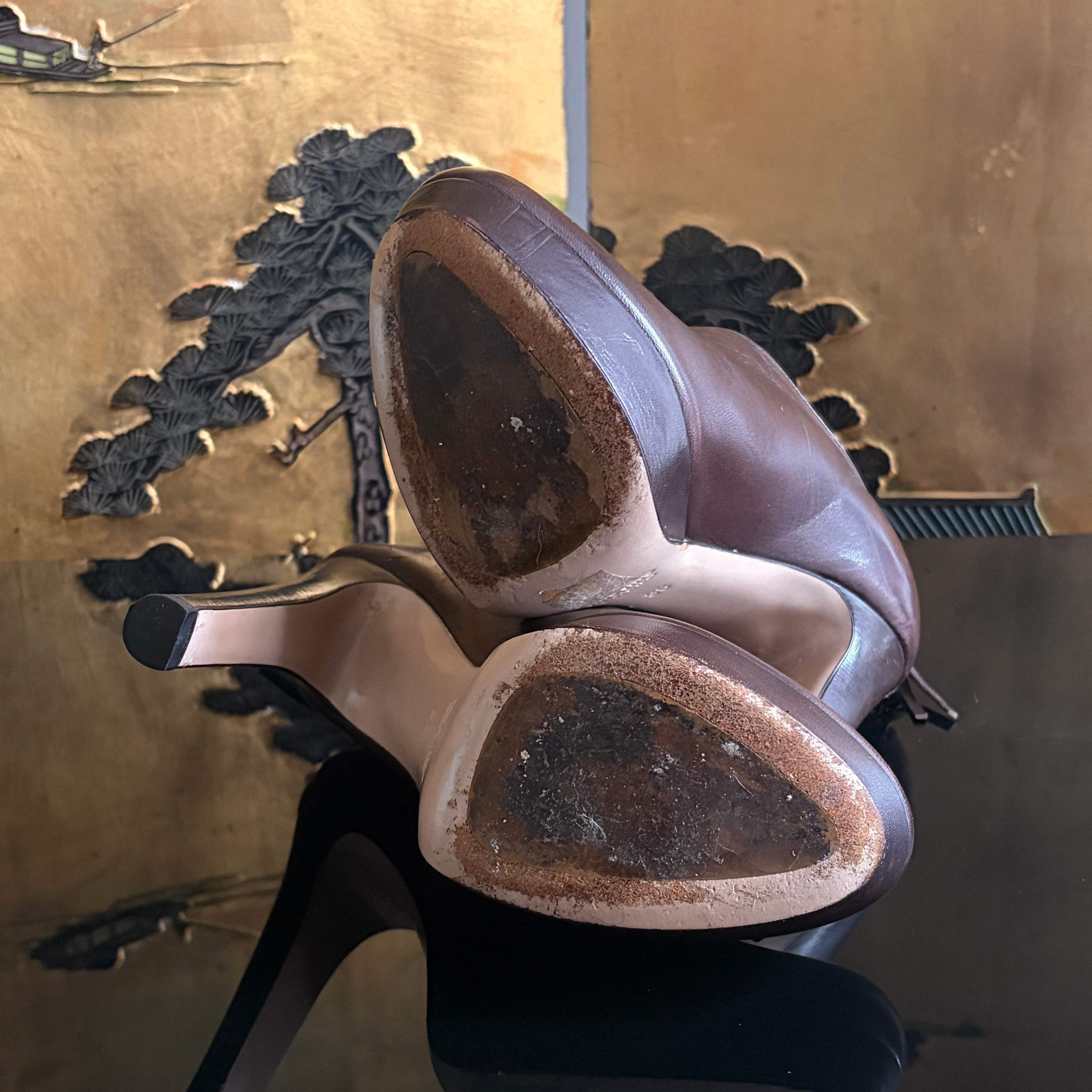 Miu Miu Brown Leather Pumps