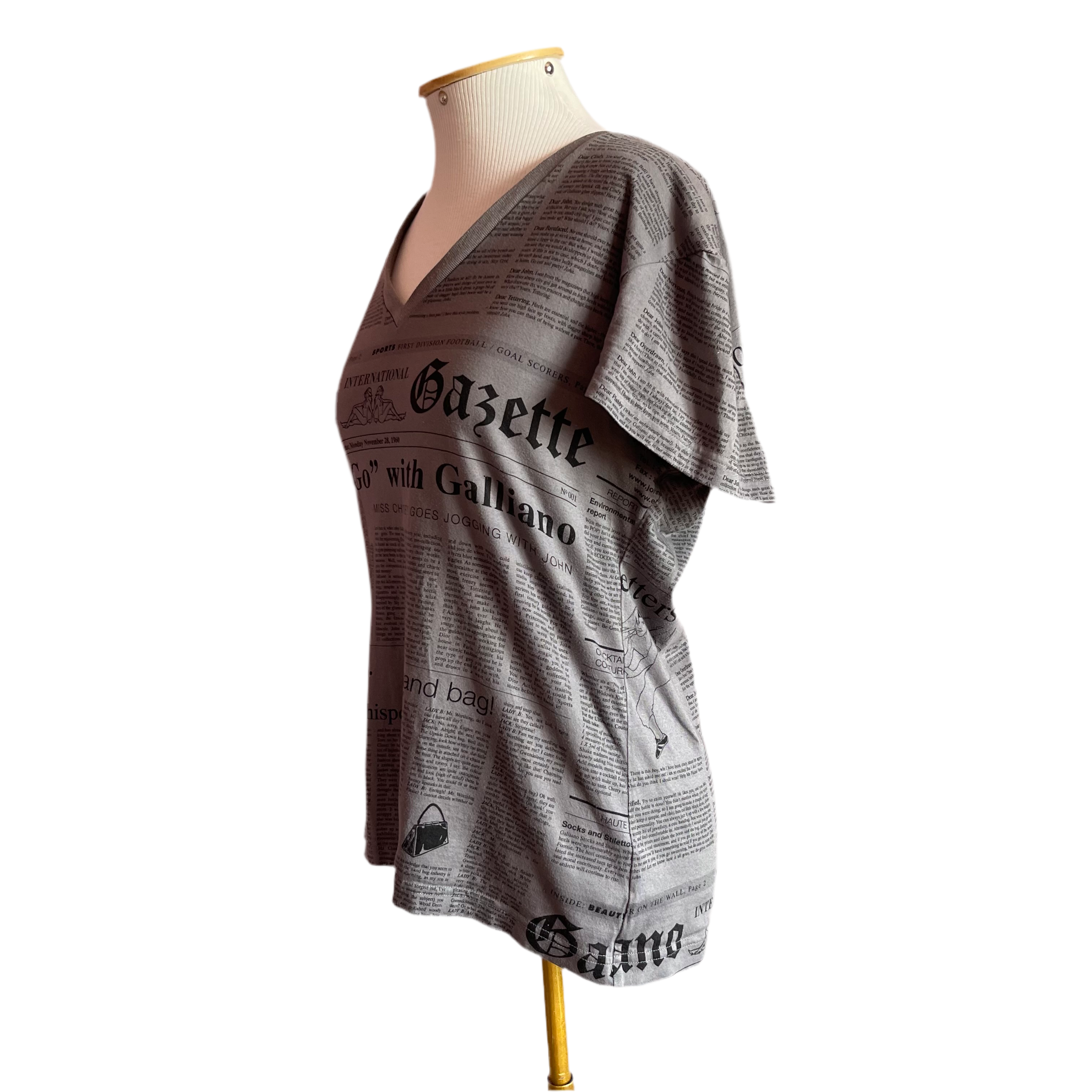 John Galliano Newspaper T-Shirt