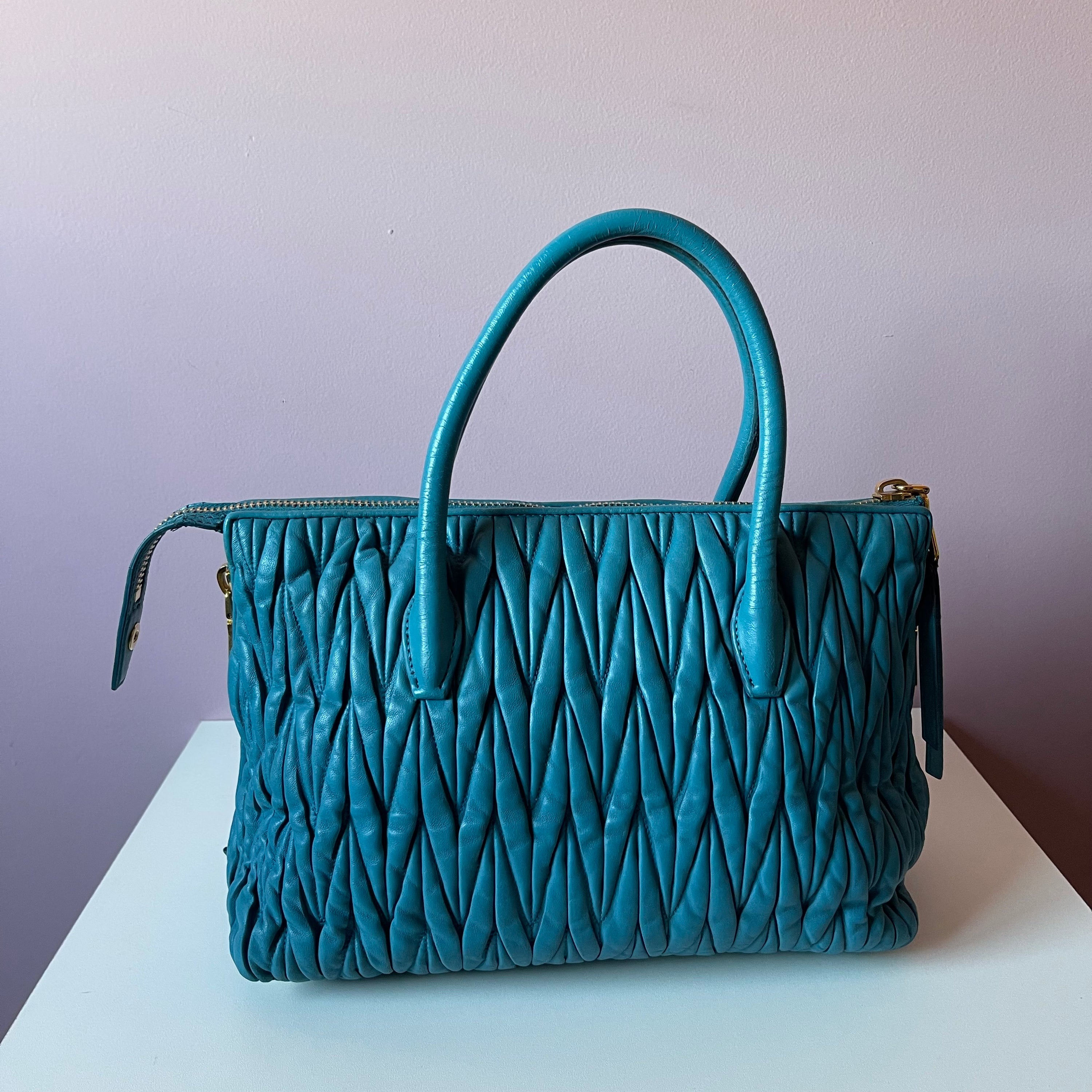 Miu Miu Leather Side Zip Bag