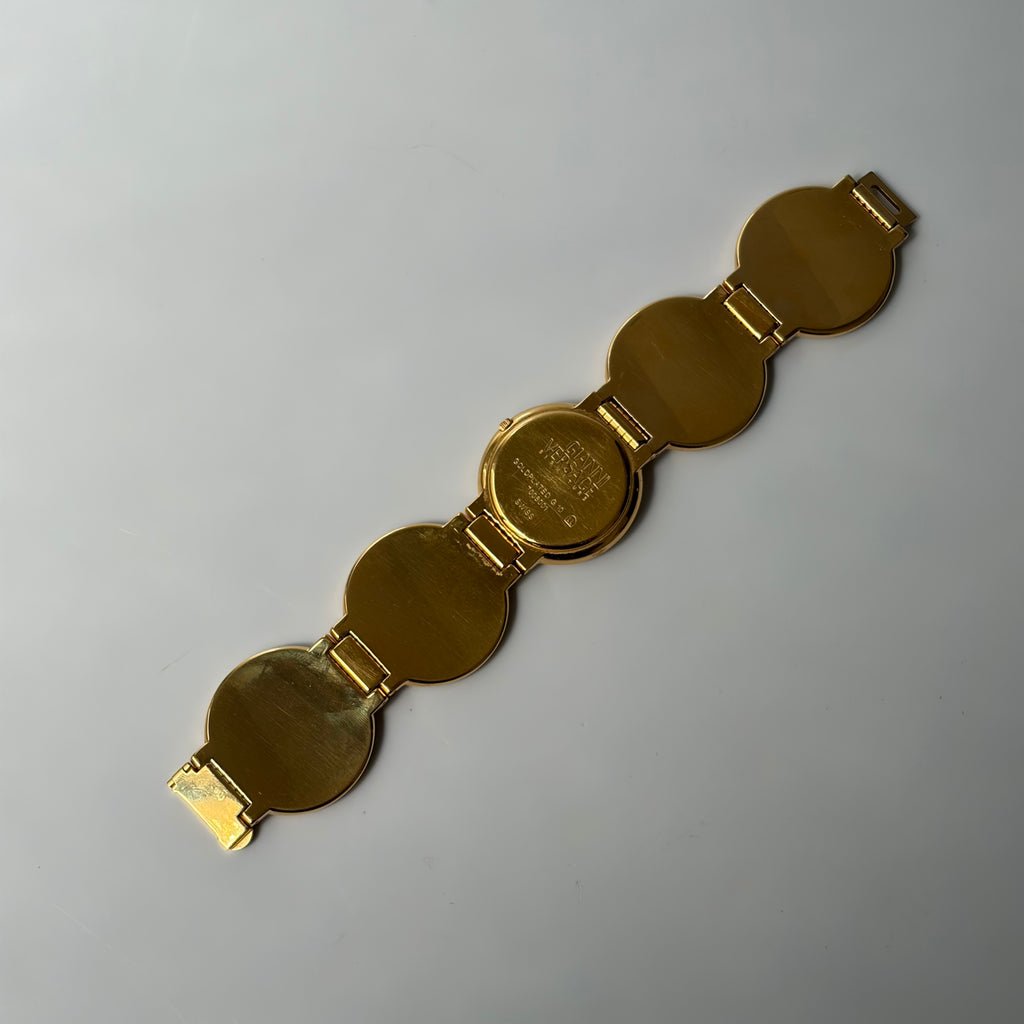 Gianni Versace Signature G10 Gold-Plated Medusa Coin Watch Bracelet