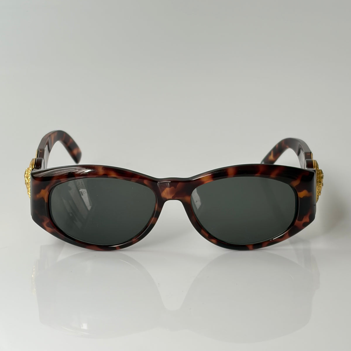 Gianni Versace 90s Medusa Tortoise Sunglasses