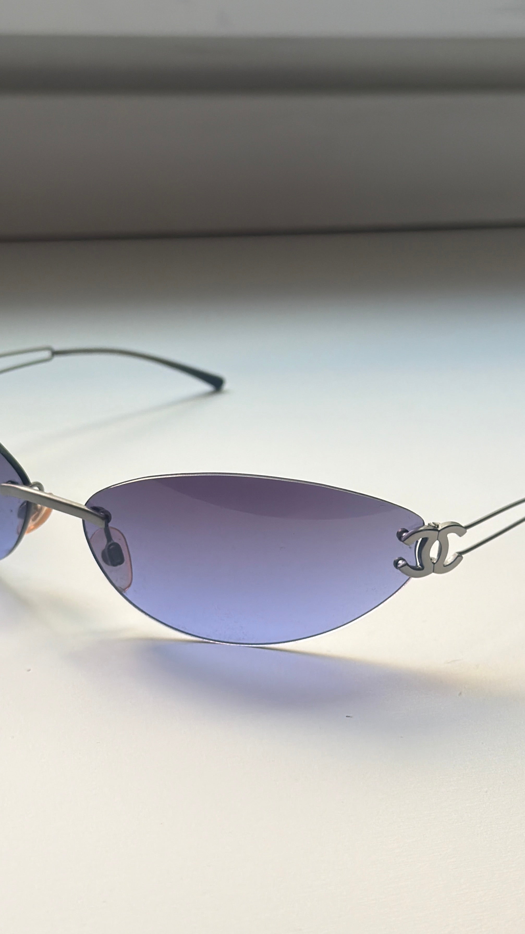 Chanel 2000s 4049 Purple Sunglasses