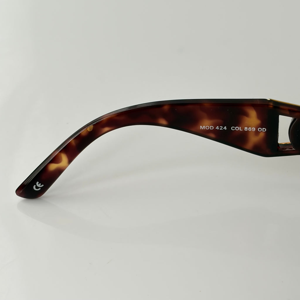 Gianni Versace 90s Medusa Tortoise Sunglasses