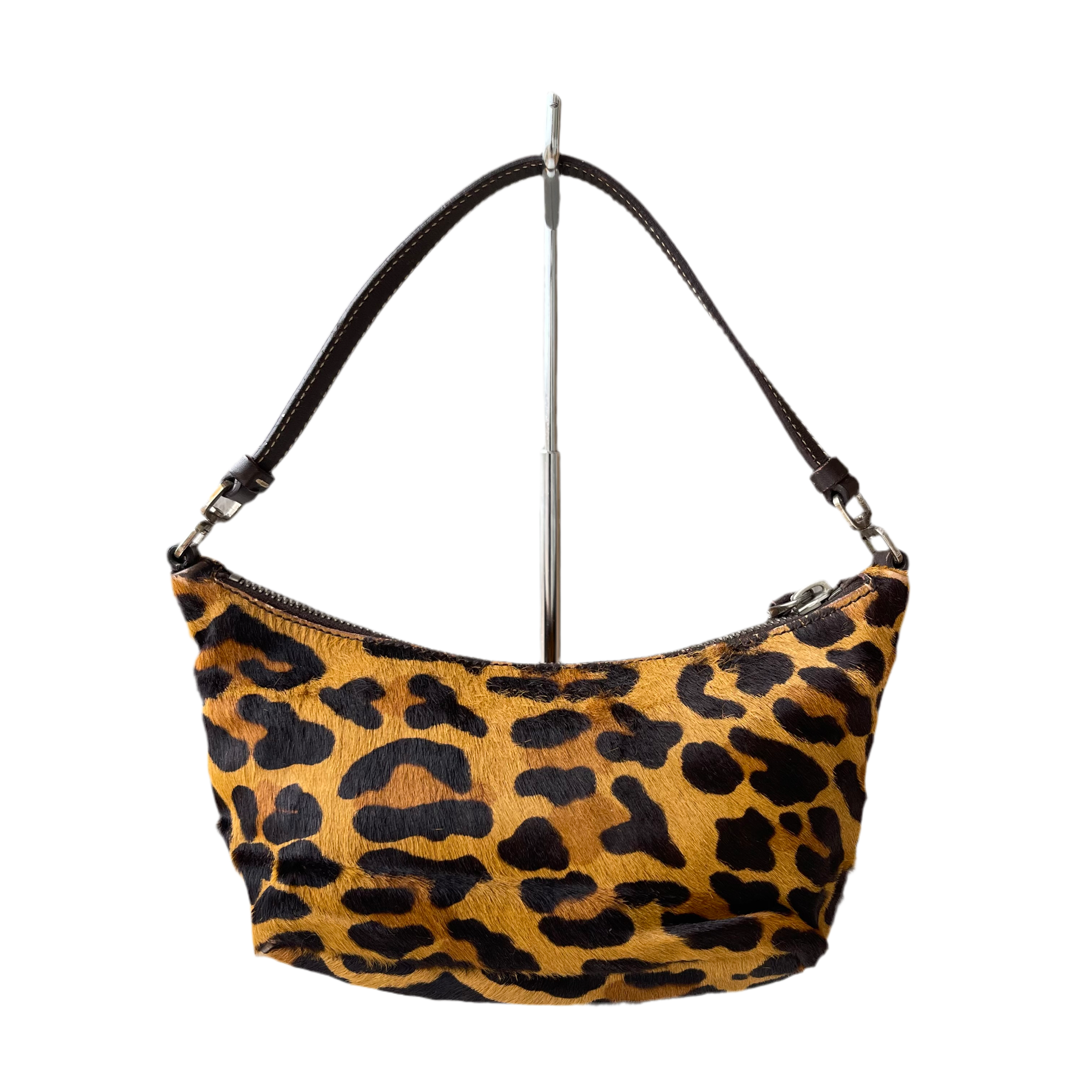 Prada Pony Hair Leopard Shoulder Bag