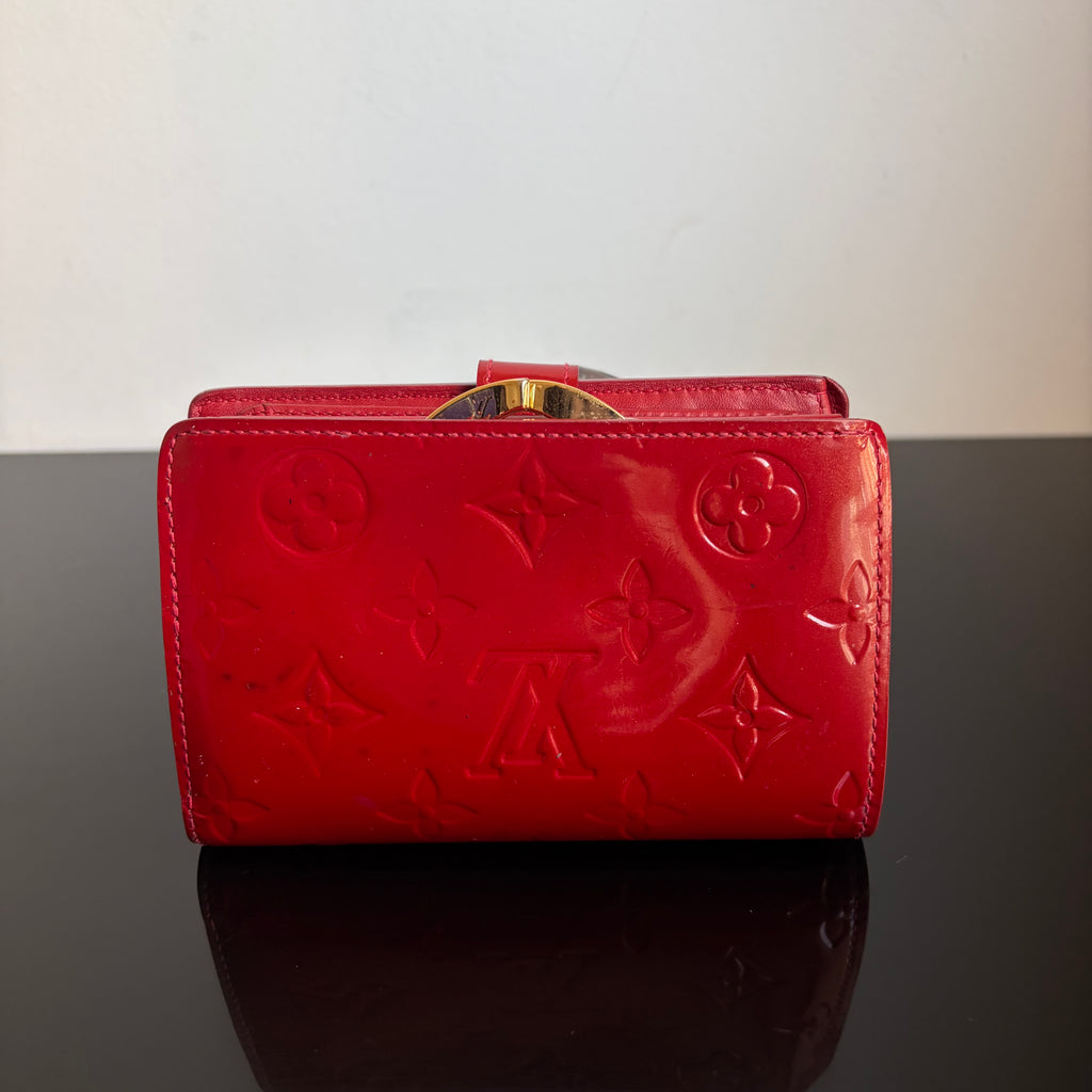 Louis Vuitton Red Vernis Monogram Wallet