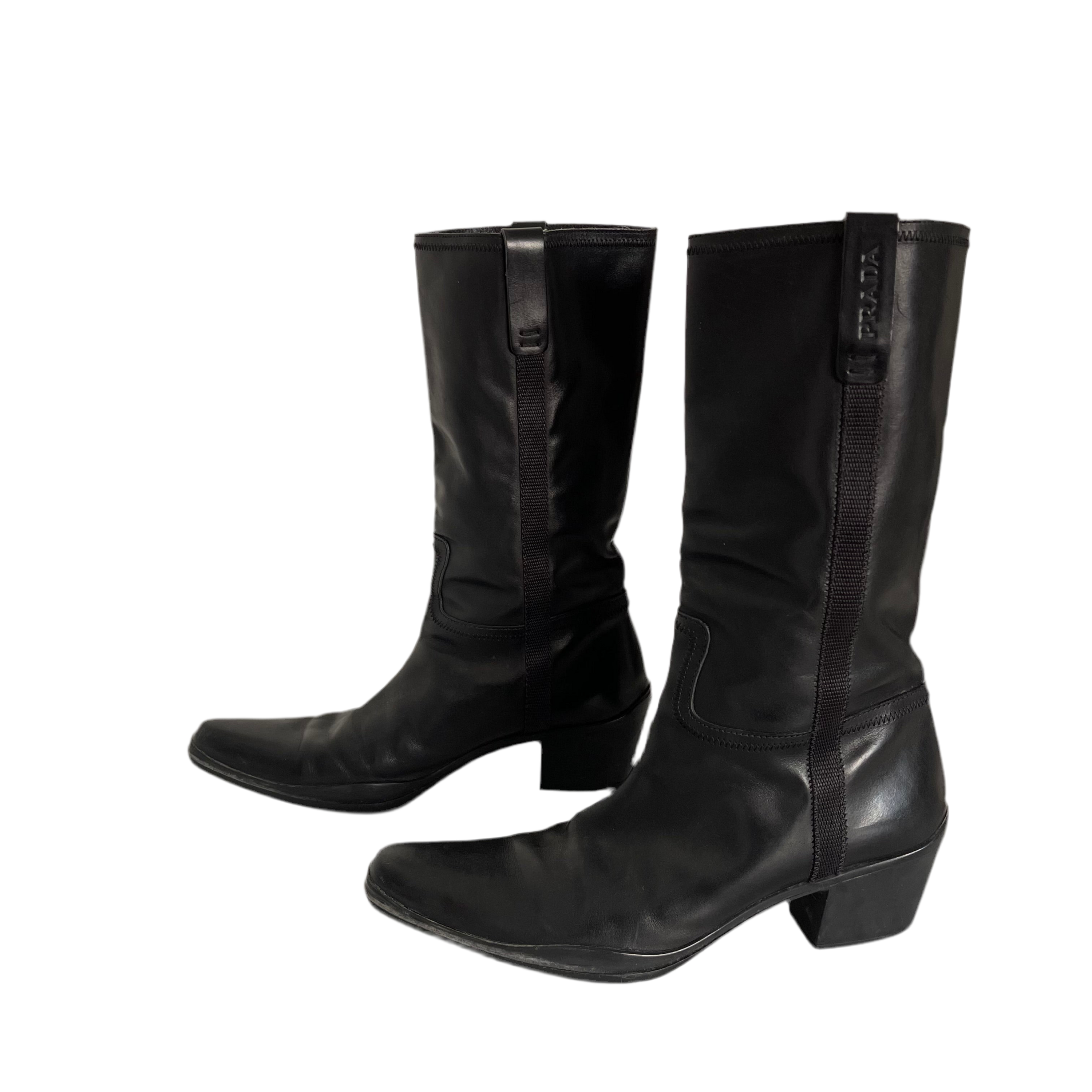 Prada Western Leather Boots