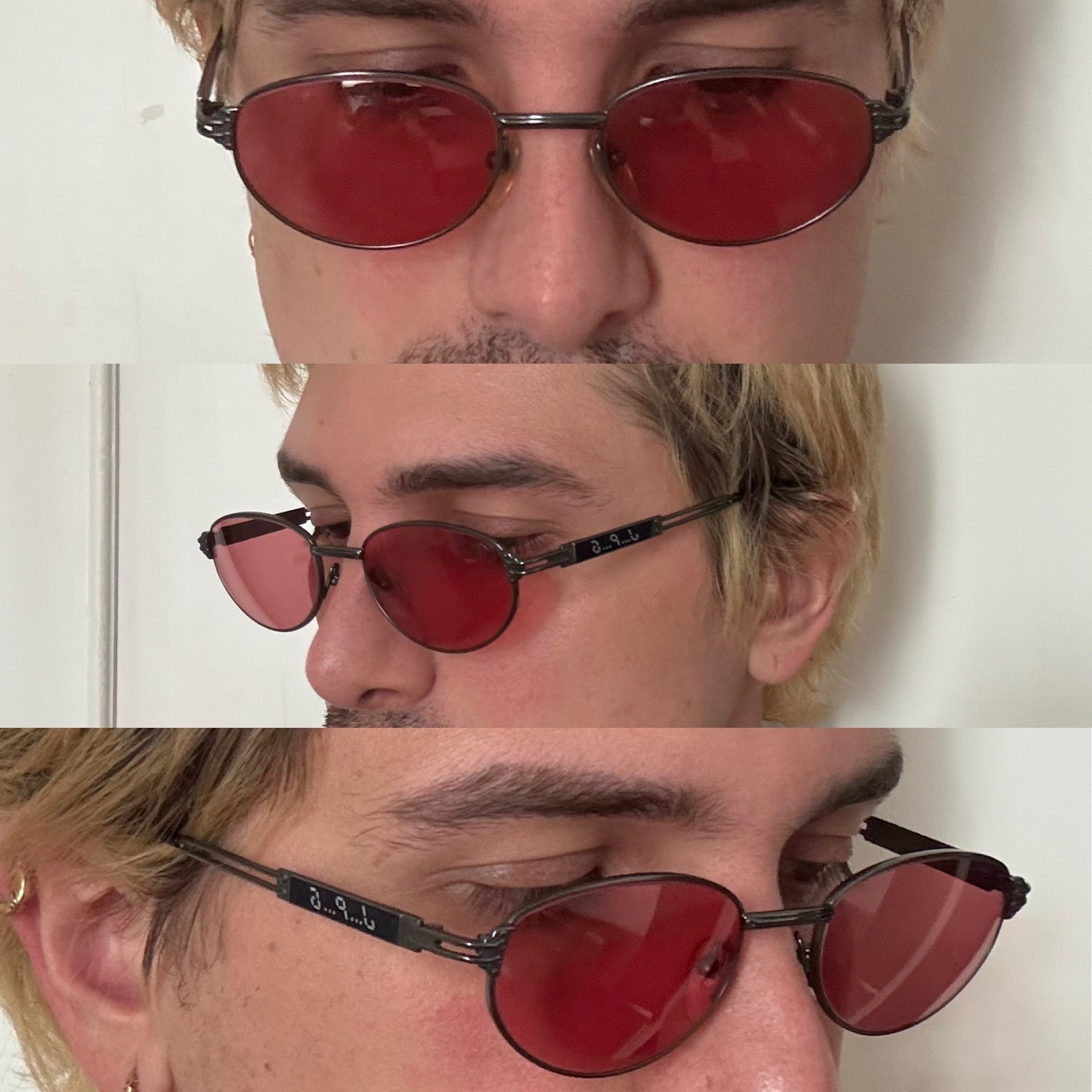 Jean Paul Gaultier 90s Red Sunglasses