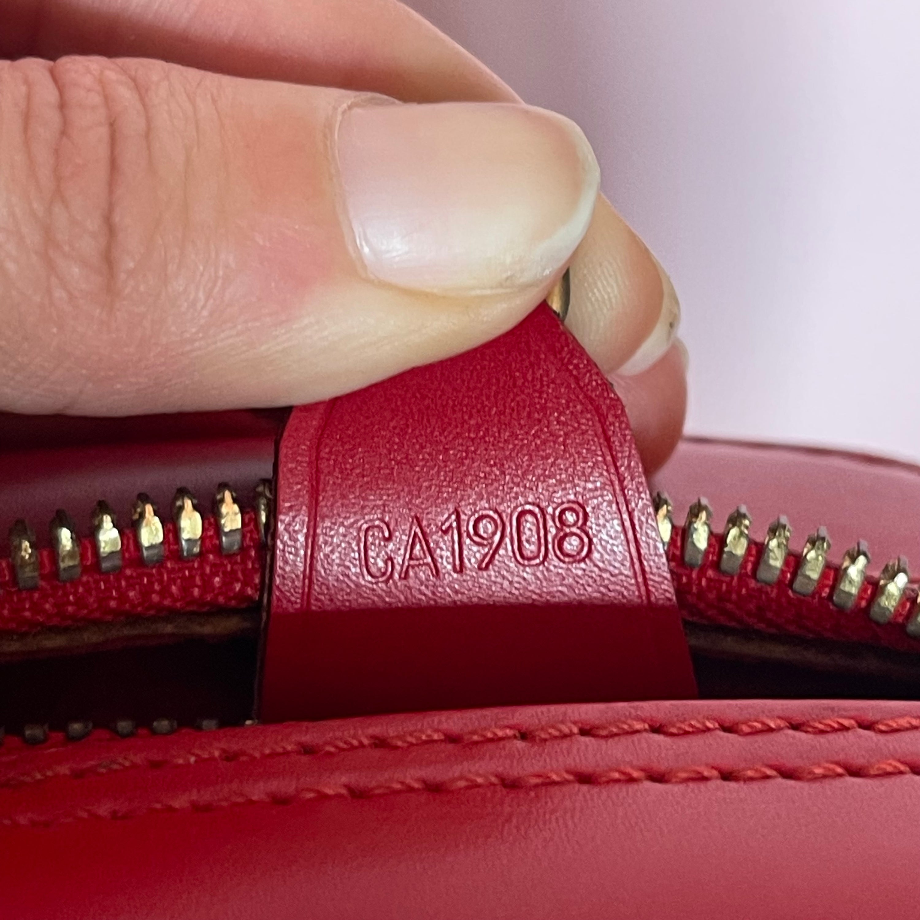 Louis Vuitton Cherry Red Epi Voltaire Bag